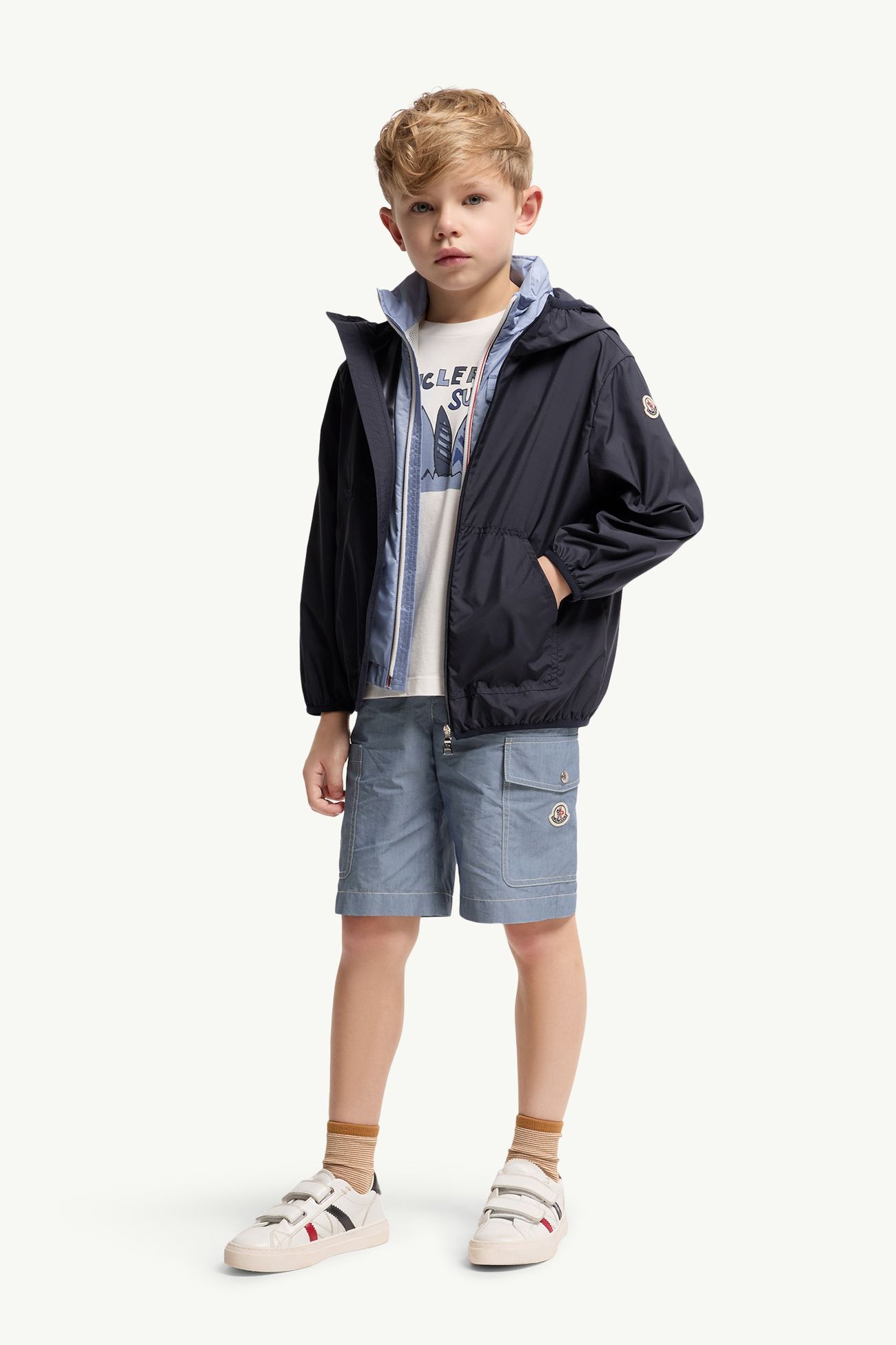 Moho男童连帽夹克外套 男童 海军蓝色 Moncler 1