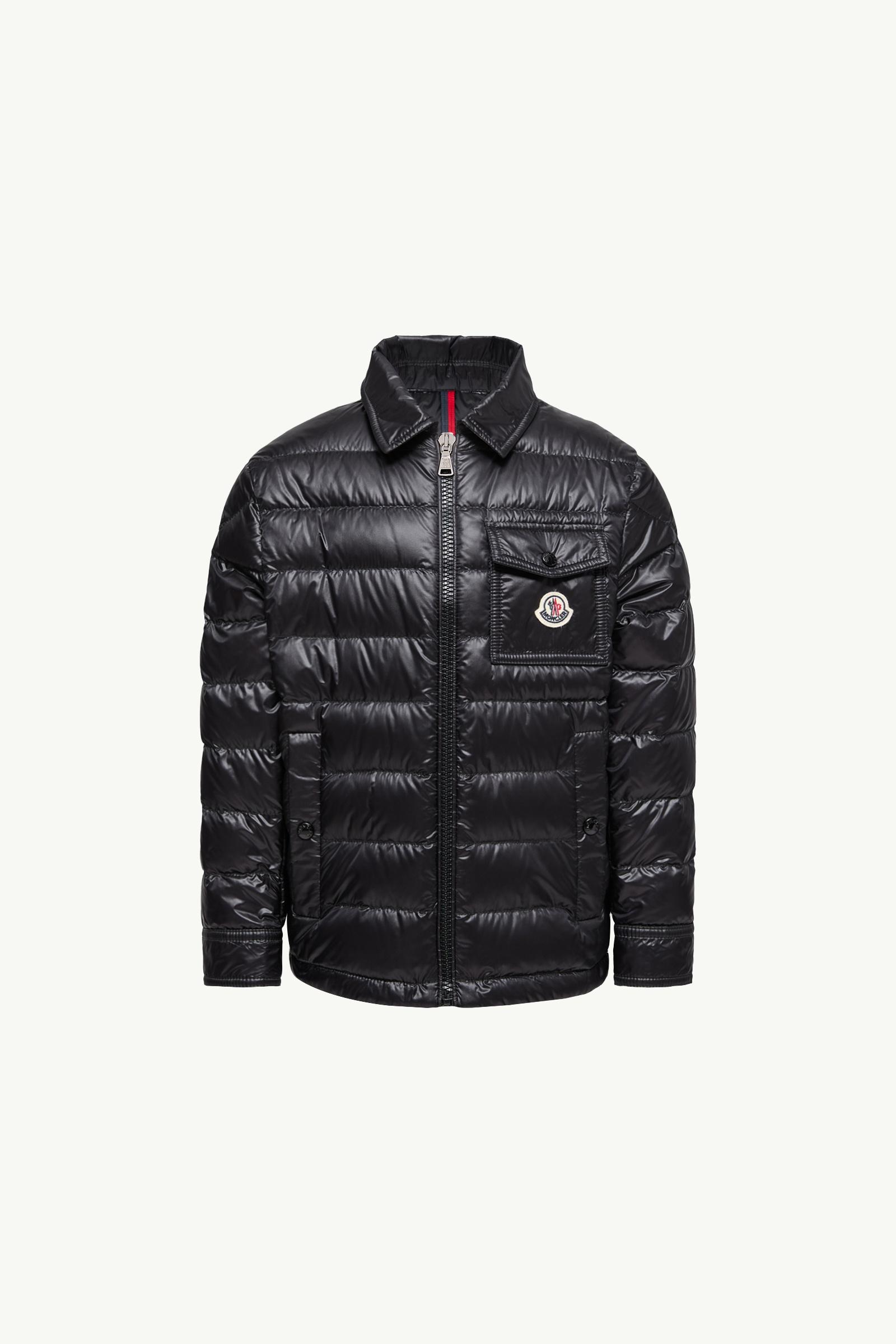 正規品MONCLER キッズ　ジップアップ 中綿6 115cm ダウン　BOYS Black Mourillon Down Shirt Jacket - Down Jackets & Vests for