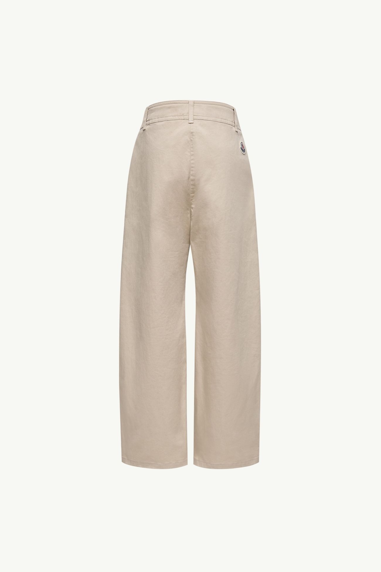 Pantaloni con pieghe in gabardine di cotone stretch Bambina Beige Moncler 3
