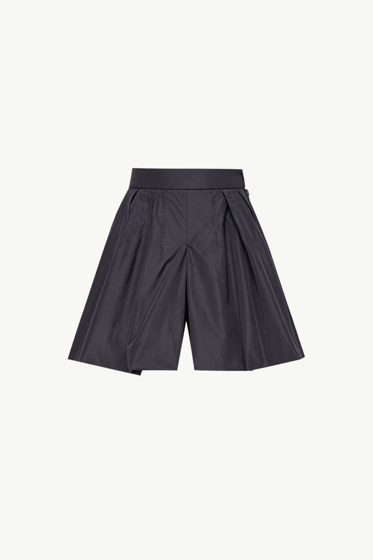 Shorts plissettati in taffettà Bambina Blu Denim Moncler 0