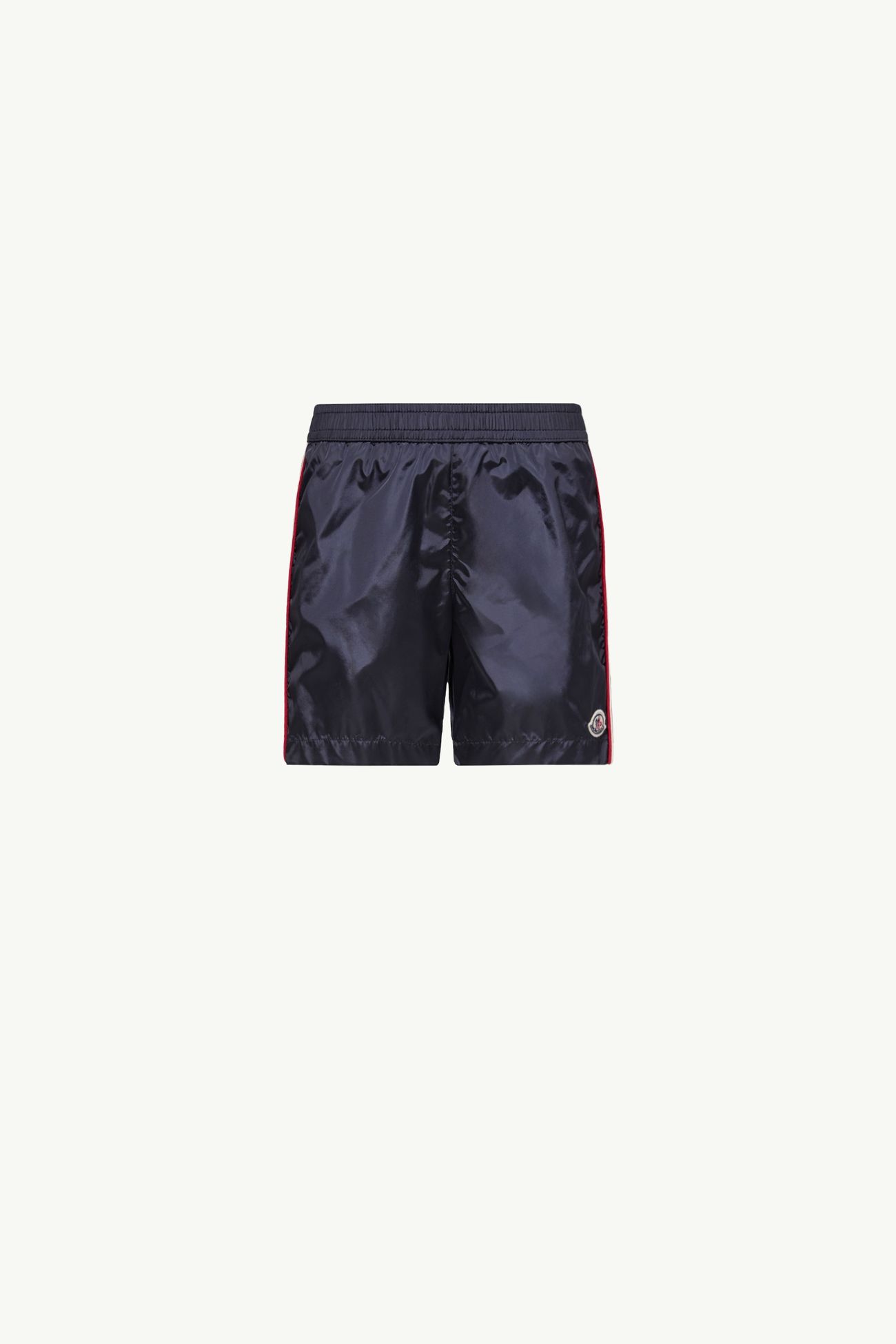 Stripe-Trimmed Swim Shorts Boy Navy Blue Moncler 0