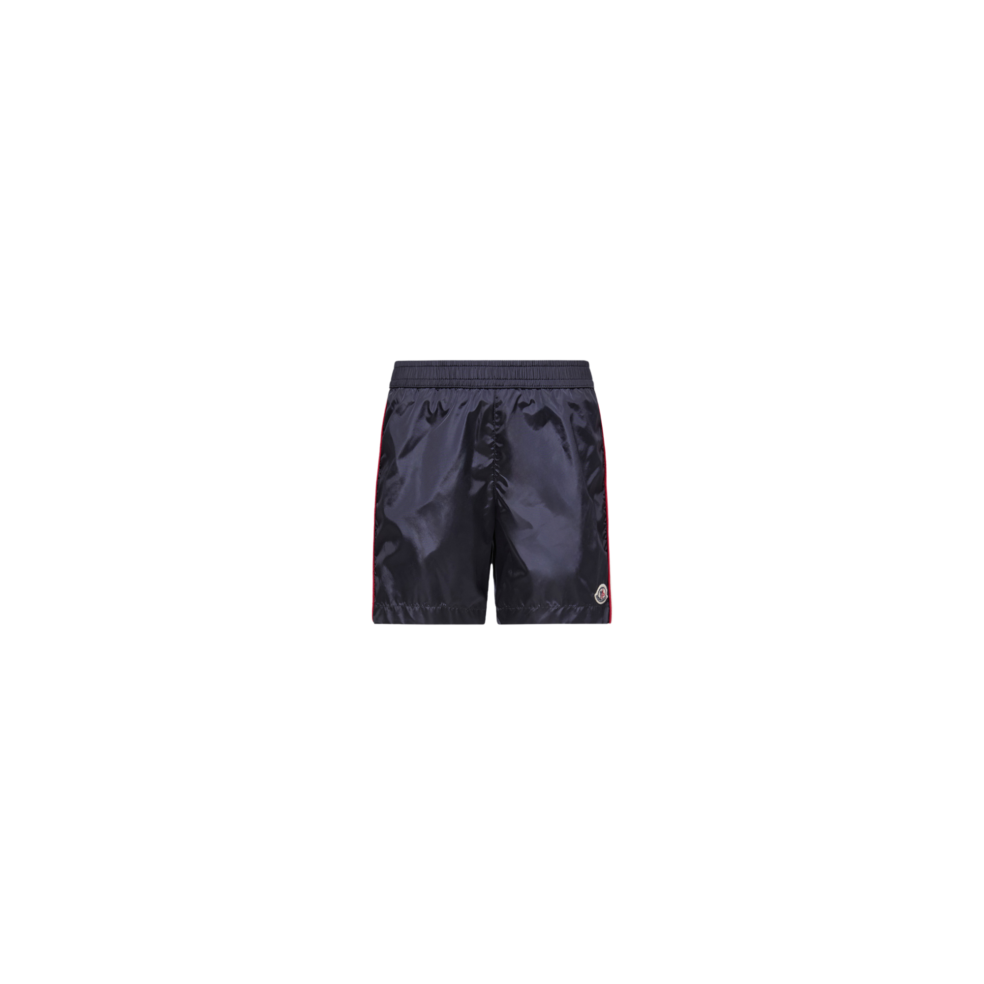 Moncler  Tricolor-Trimmed Swim Shorts for Boys in Blue, Size: 14Y