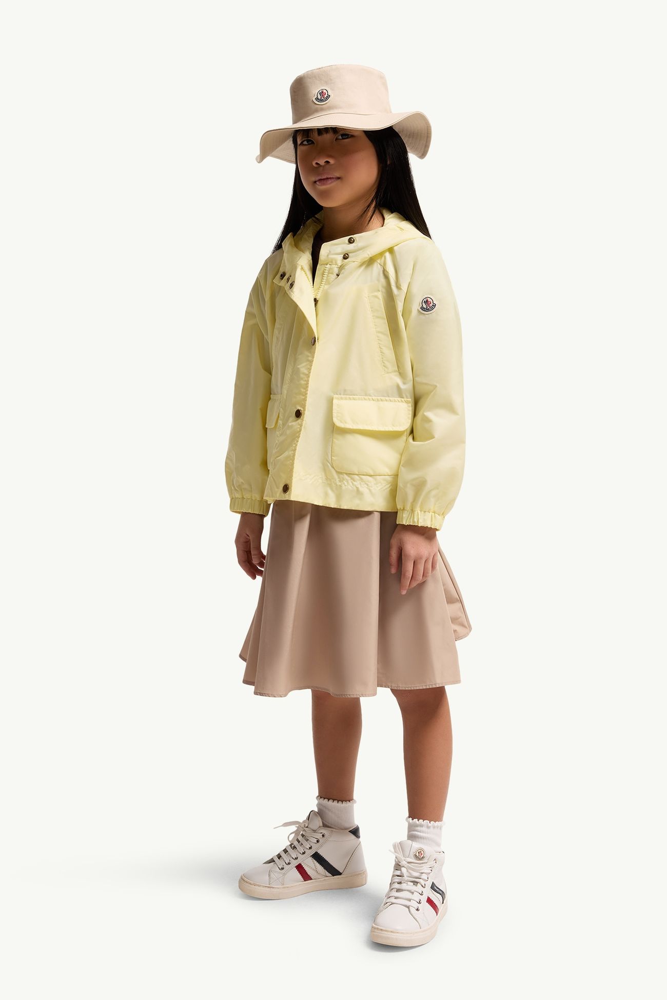Pleated Skirt Girl Beige Moncler 1