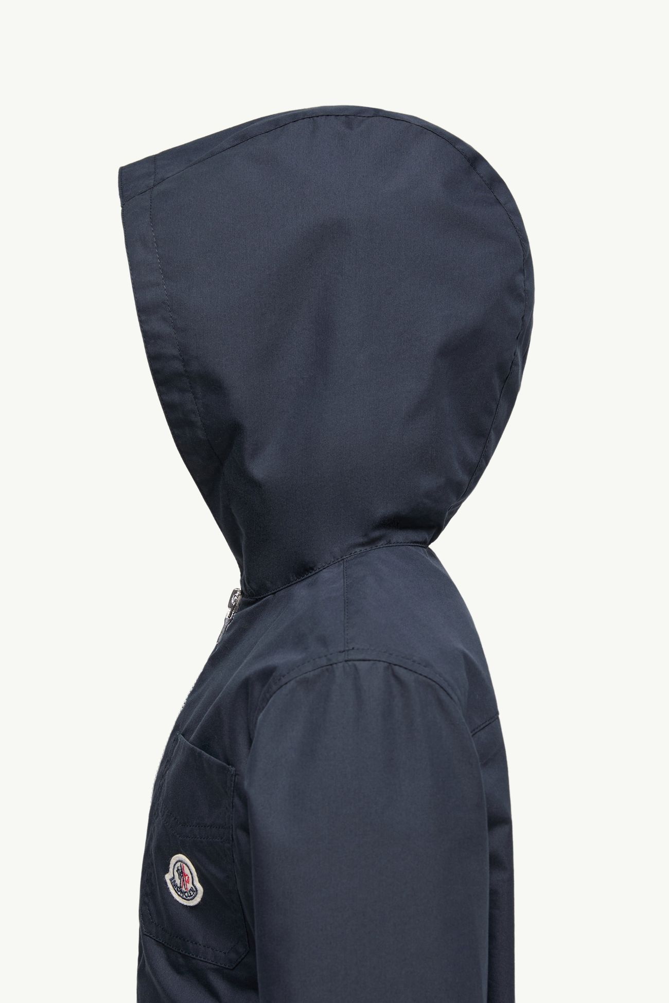 Hemd aus Baumwollpopeline mit Reißverschluss und Kapuze Jungen Navyblau Moncler 2