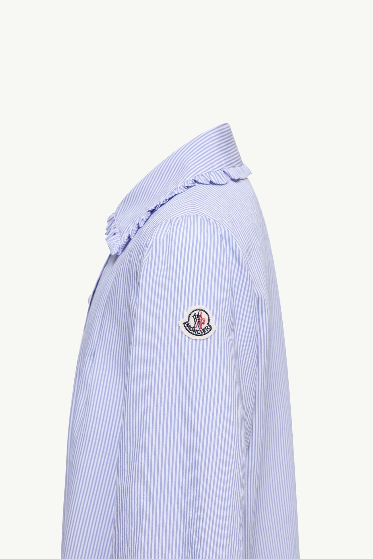 Gestreiftes Hemdkleid Mädchen Hellblau Moncler 2