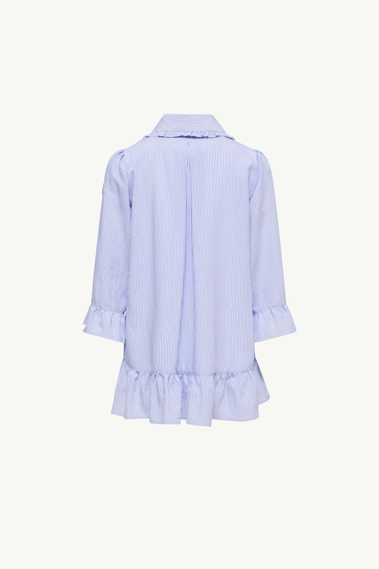 Striped Shirt Dress Girl Light Blue Moncler 3