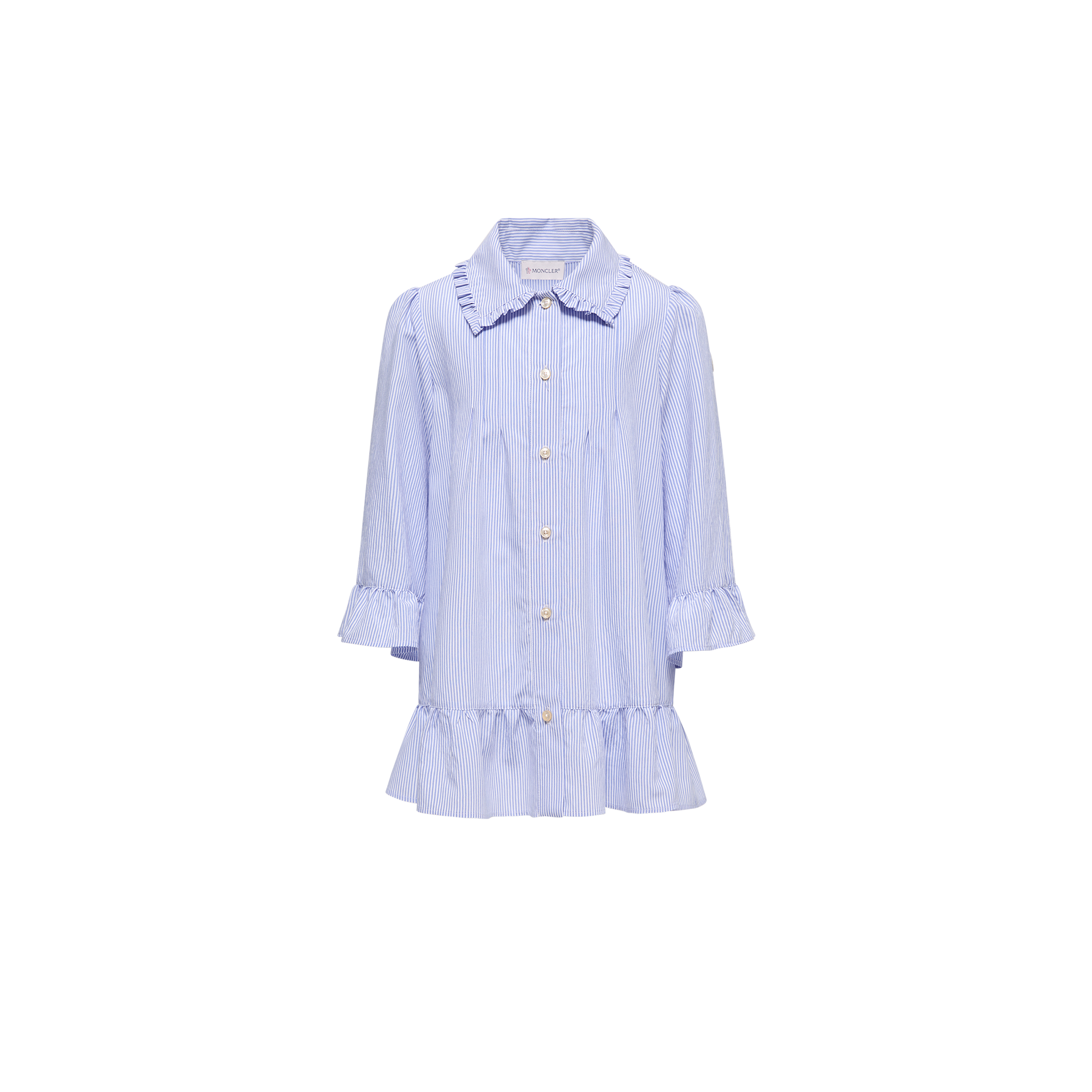 Moncler  Striped Shirt Dress for Girls in Blue, Size: 6Y