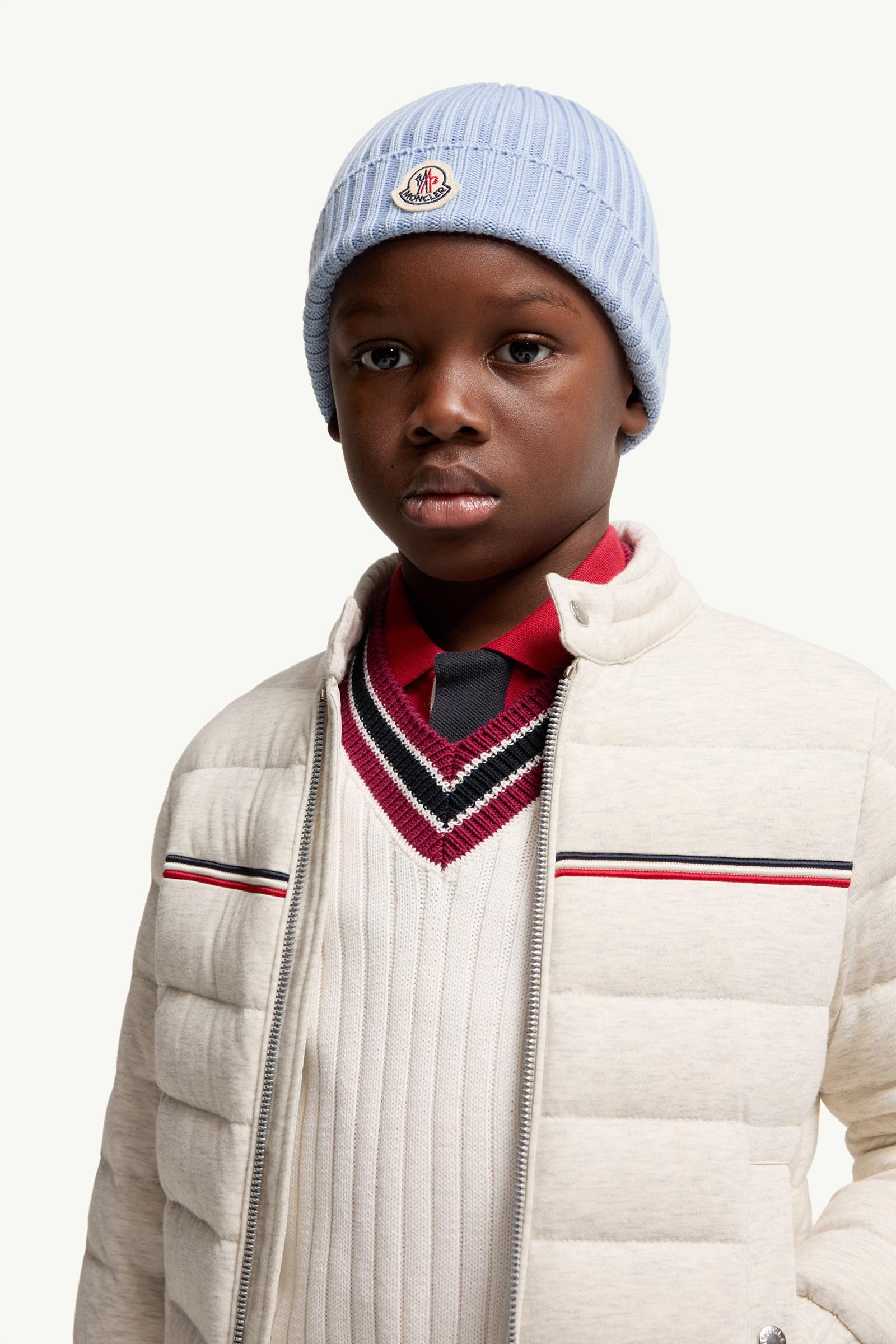 Light Blue Wool Beanie - Accessories & Shoes for Children | Moncler US
