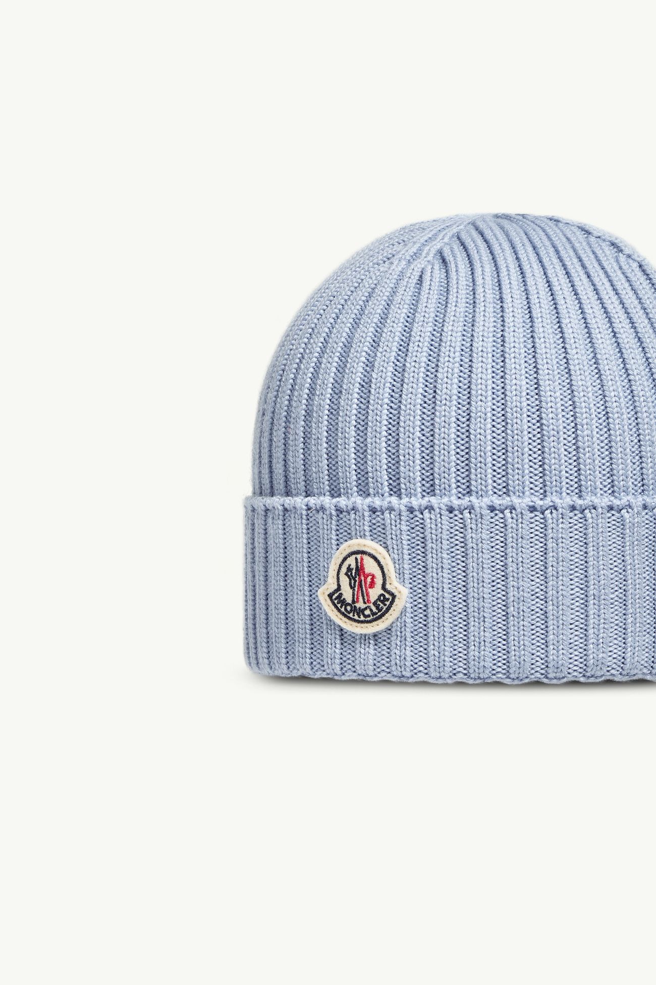 Wool Beanie Boy Light Blue Moncler 2
