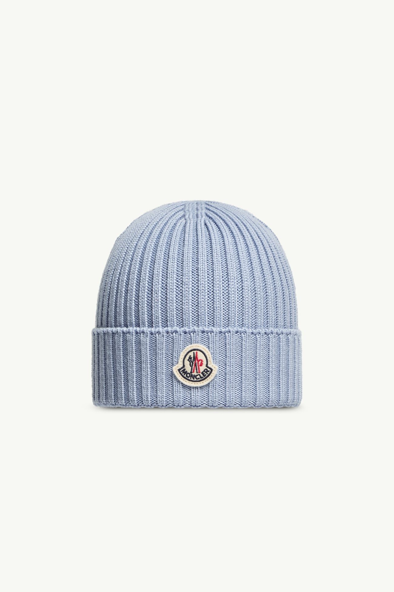 Wool Beanie Boy Light Blue Moncler 0