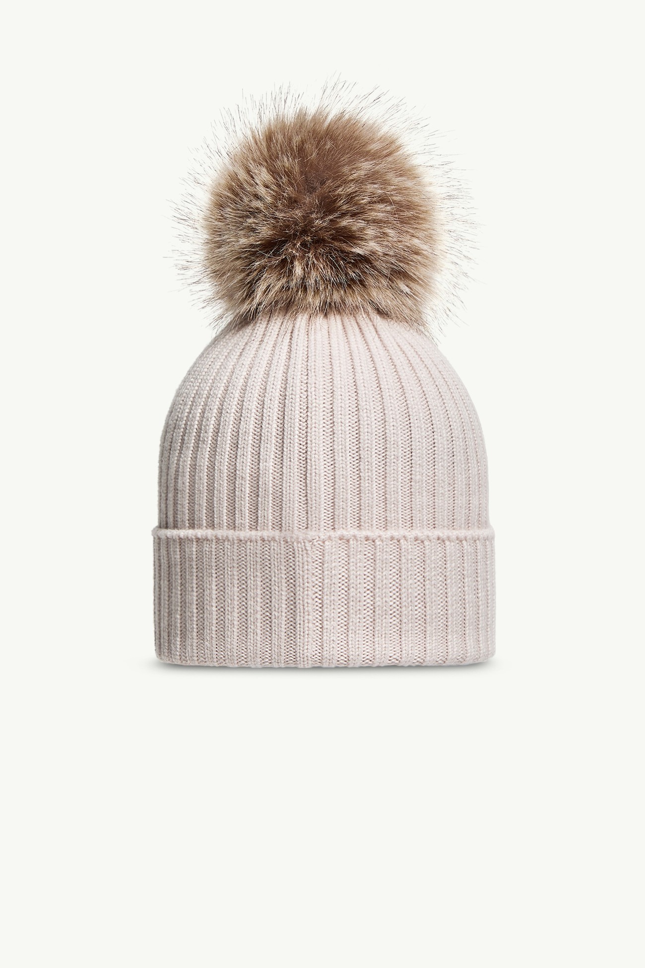 Gorro de lana con pompón Niña Beige Claro Moncler 3