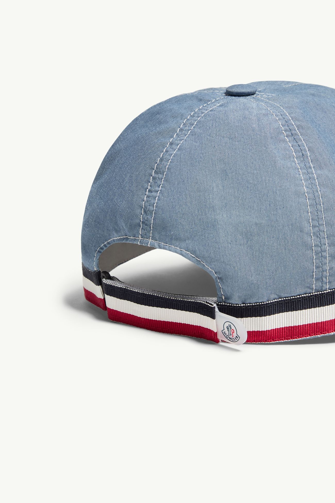 Chambray Baseball Cap Boy Light Blue Moncler 3