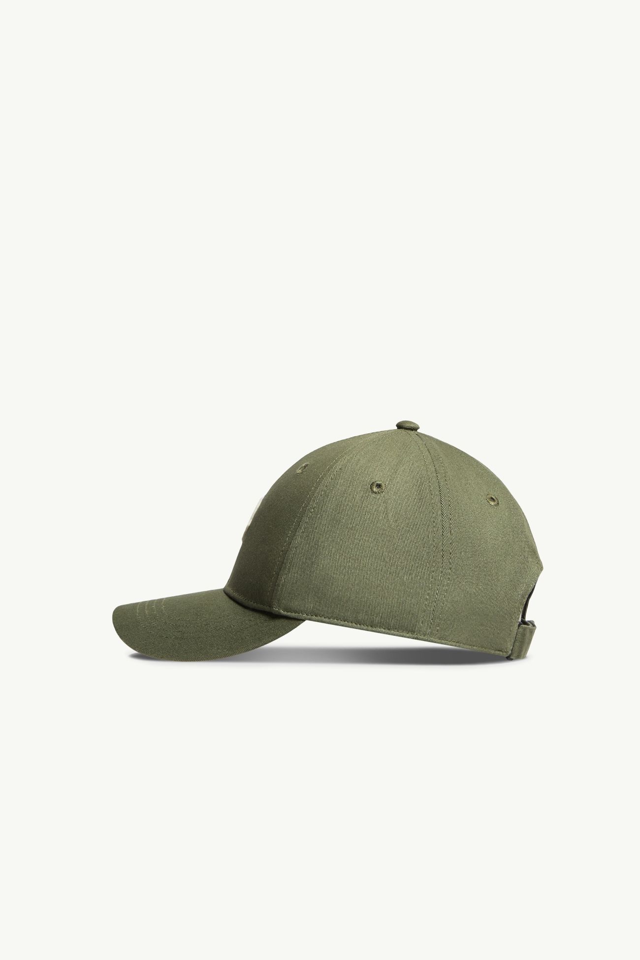 Cotton Gabardine Baseball Cap Boy Olive Green Moncler 2