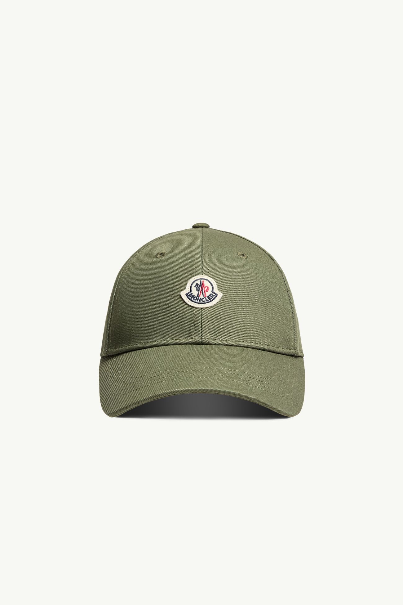 Cotton Gabardine Baseball Cap Boy Olive Green Moncler 0
