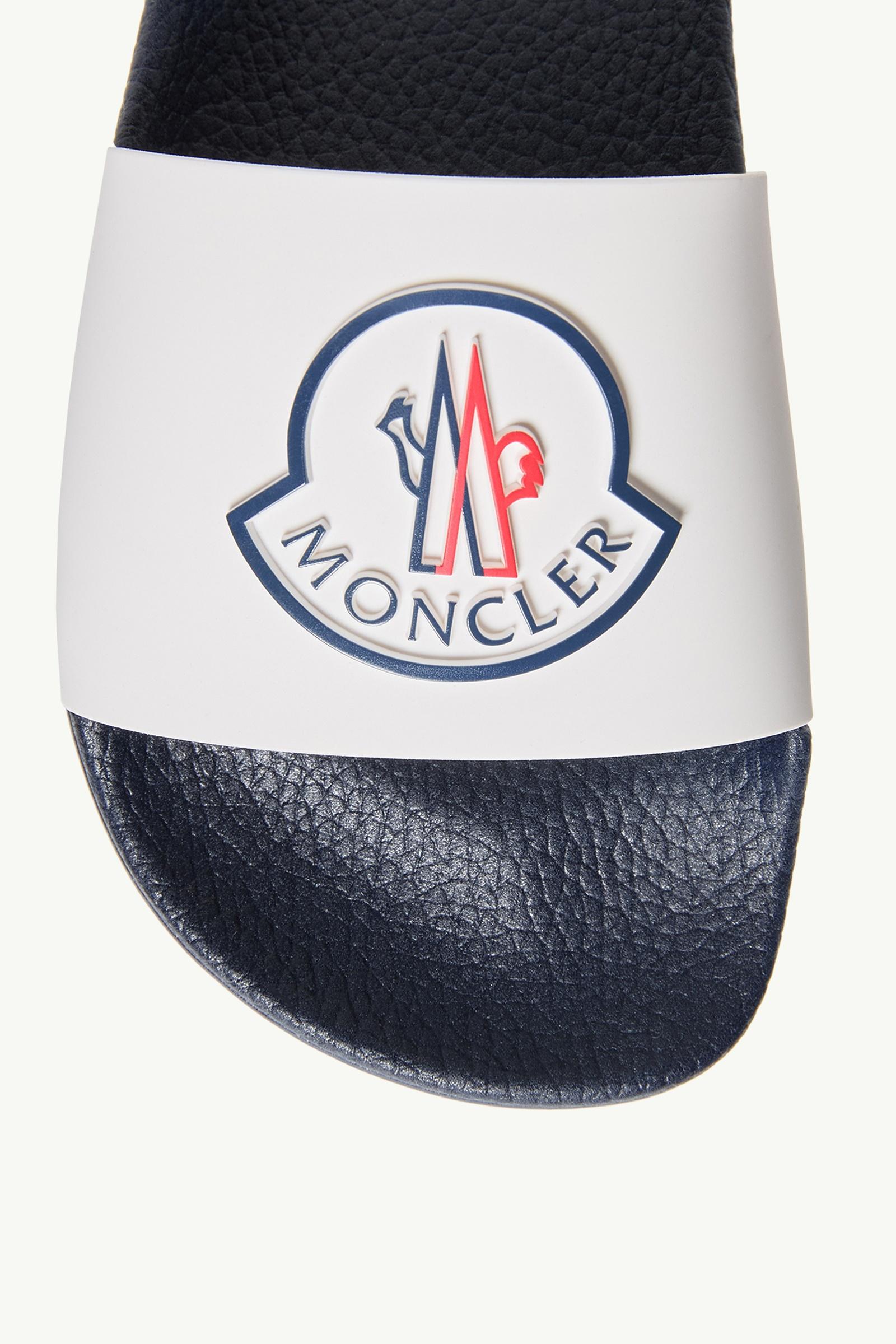 White & Blue Petit Basile Slides - Accessories & Shoes for
