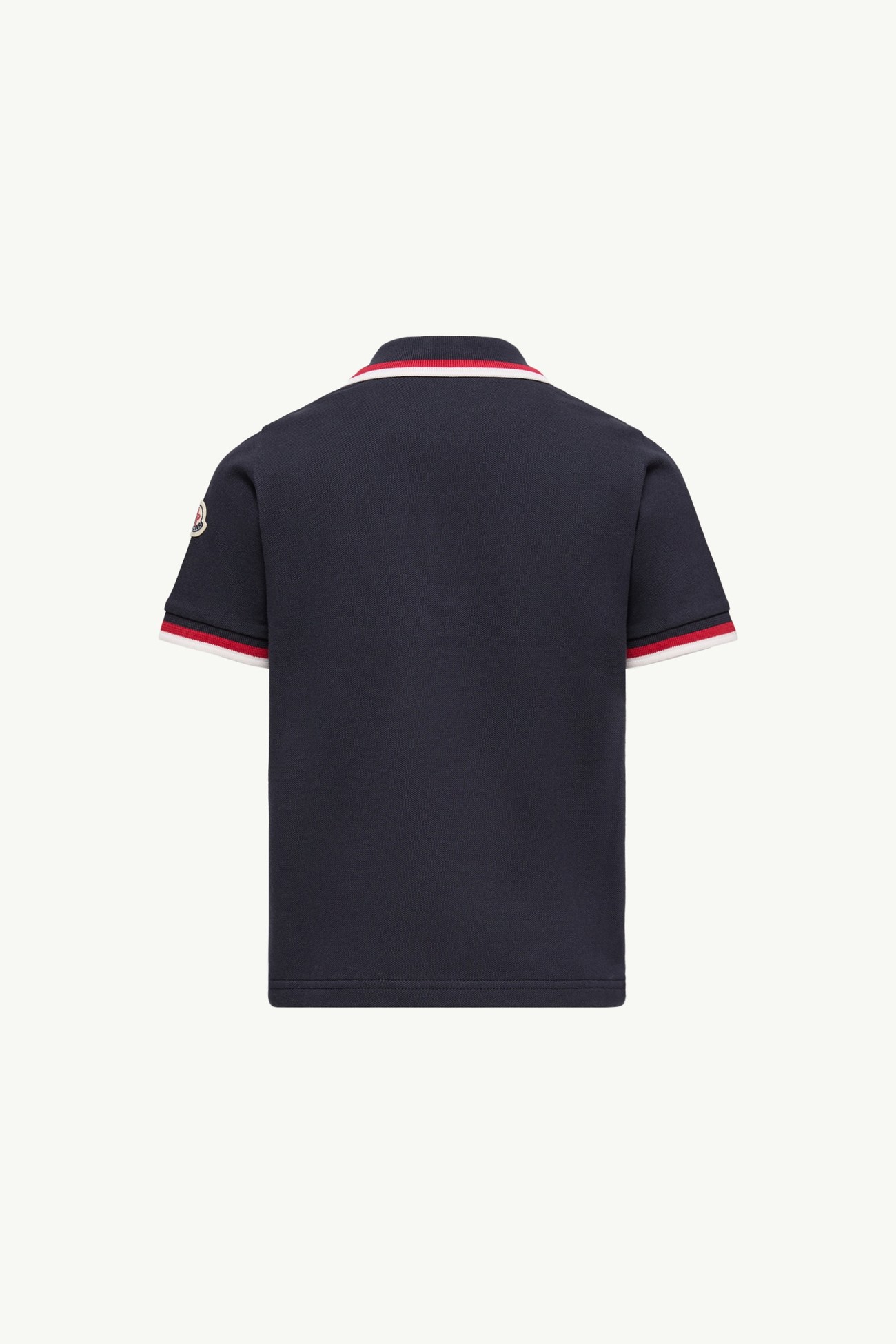 三色飾邊棉質Polo恤 男童 海軍藍色 Moncler 3