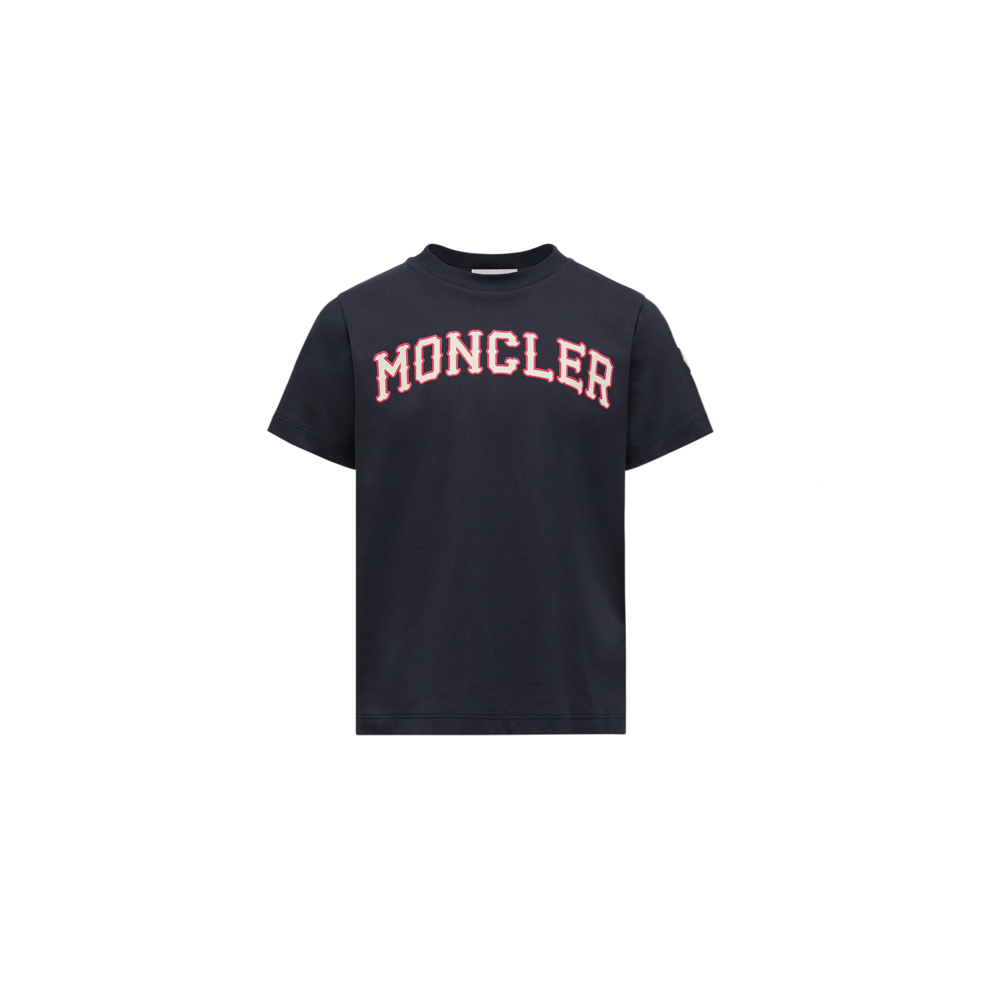 Moncler  Logo Print Cotton T-Shirt for Boys in Blue, Size: 12Y