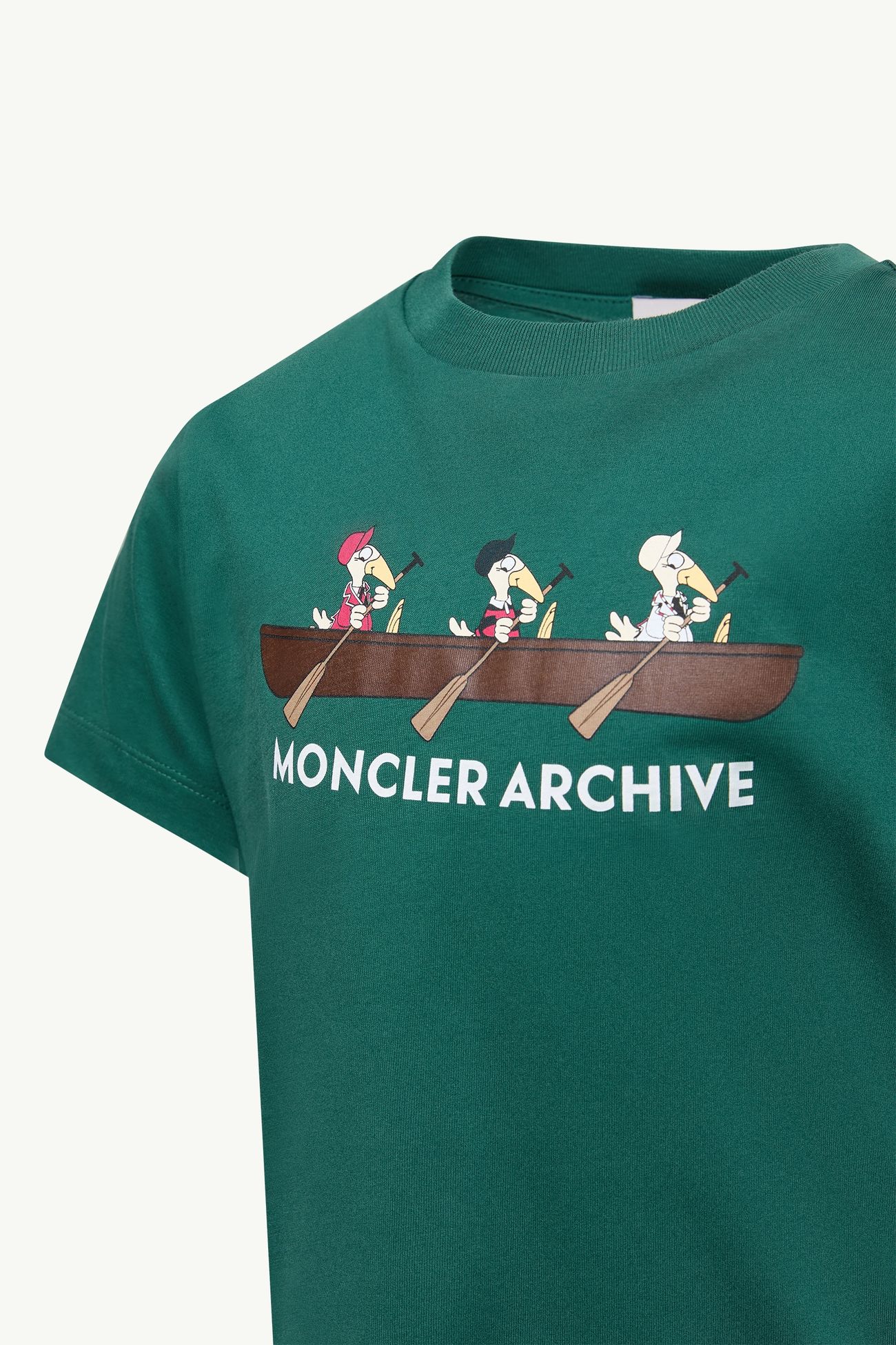 Mon Duck 로고 코튼 티셔츠 키즈 남아 에메랄드 그린 Moncler 2