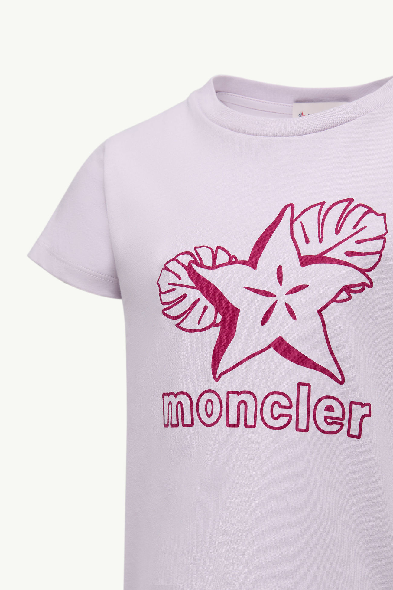 T-shirt en coton à logo Fille Lilas Moncler 1