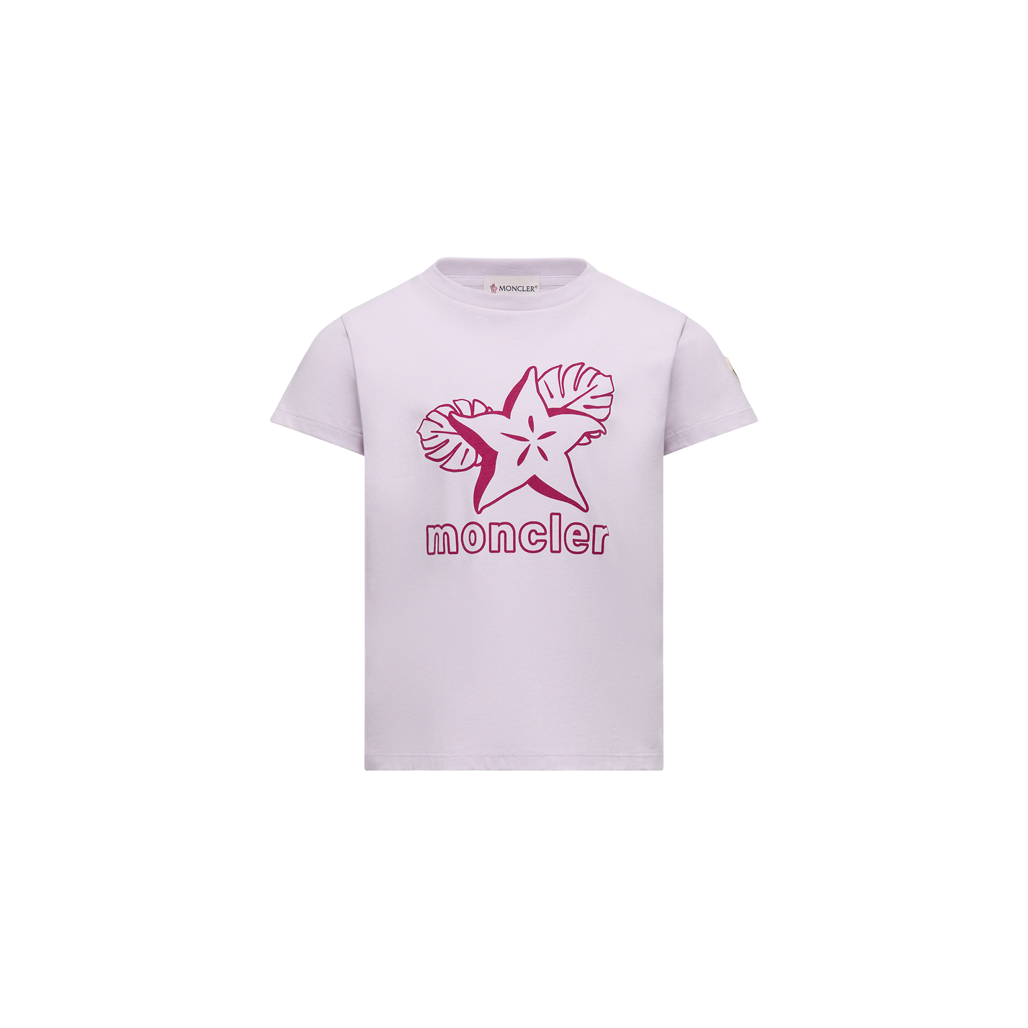 Moncler  Logo Cotton T-Shirt for Girls in Purple, Size: 6Y