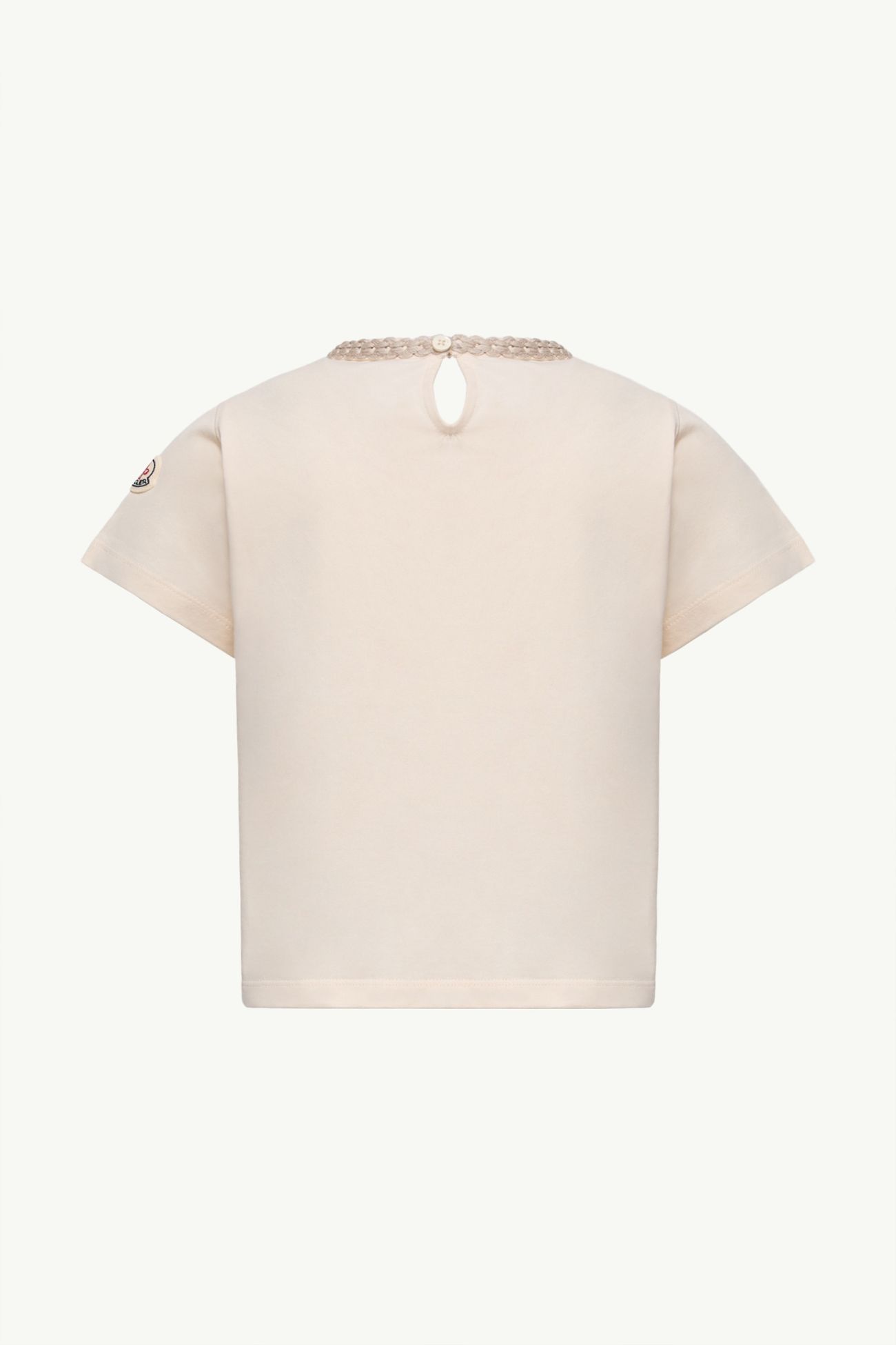 T-Shirt aus Baumwolle mit Logotasche Mädchen Weiß-Elfenbein Moncler 2