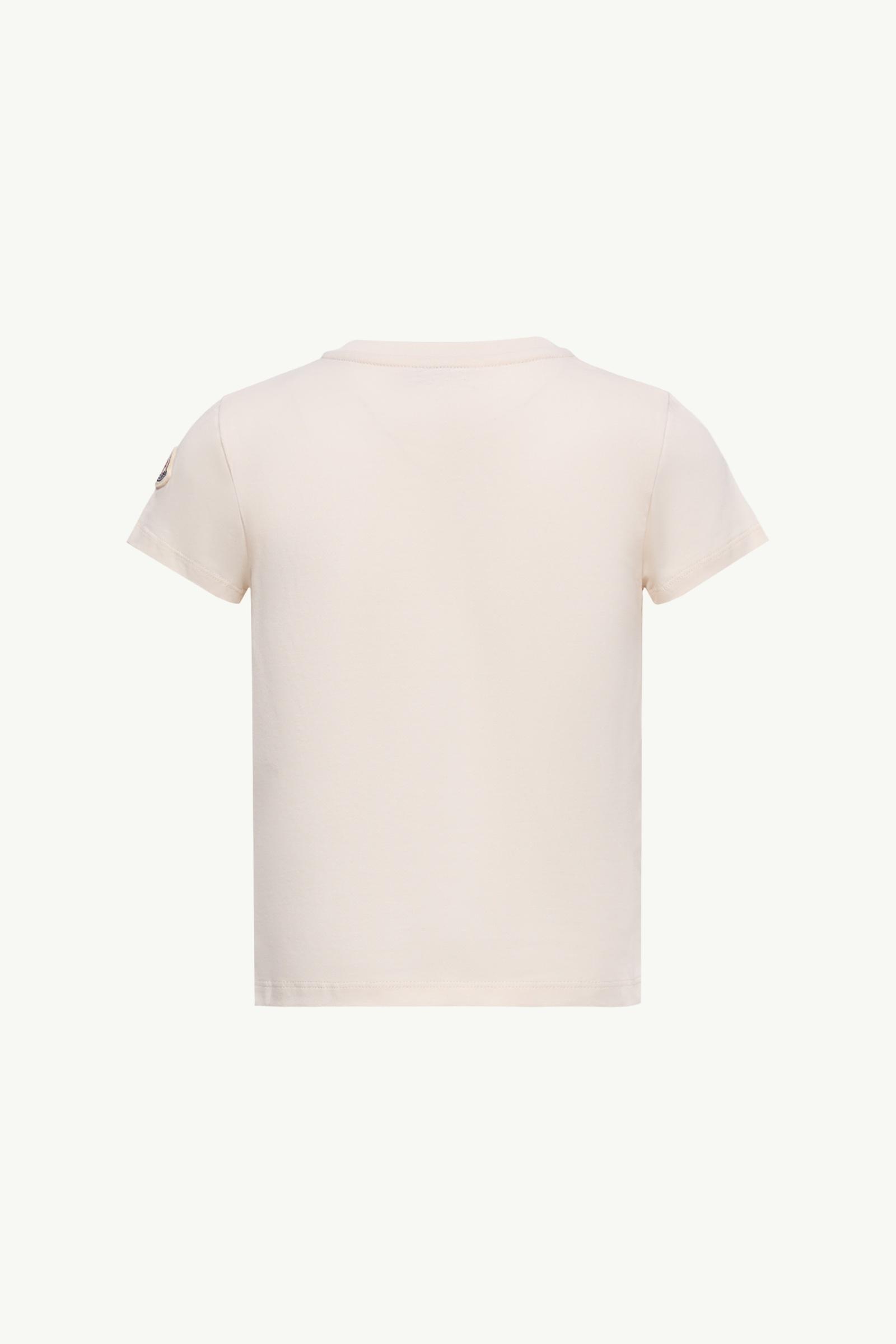 【新品】MONCLER モンクレール ベビー ロングTシャツ クリーム色 White Ivory Embroidered Logo Cotton T-Shirt - Polos & T-shirts for
