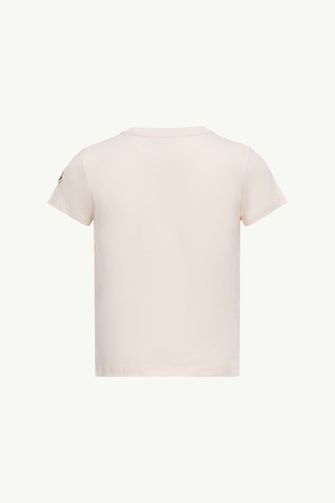 T-shirt en coton à logo brodé Fille Blanc Ivoire Moncler 2