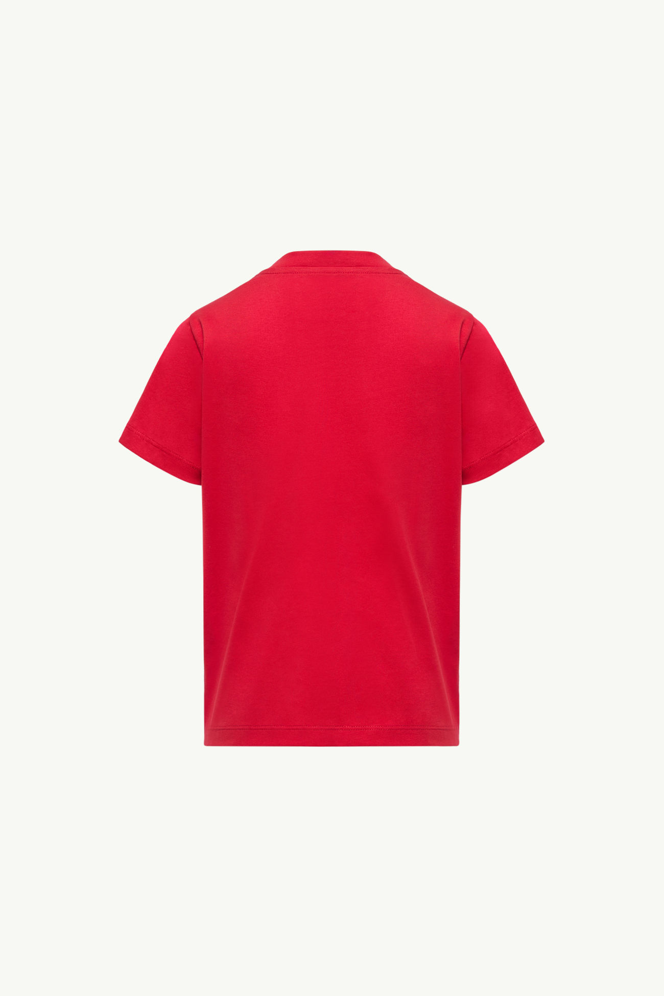 Logo Cotton T-Shirt Boy Red Moncler 2