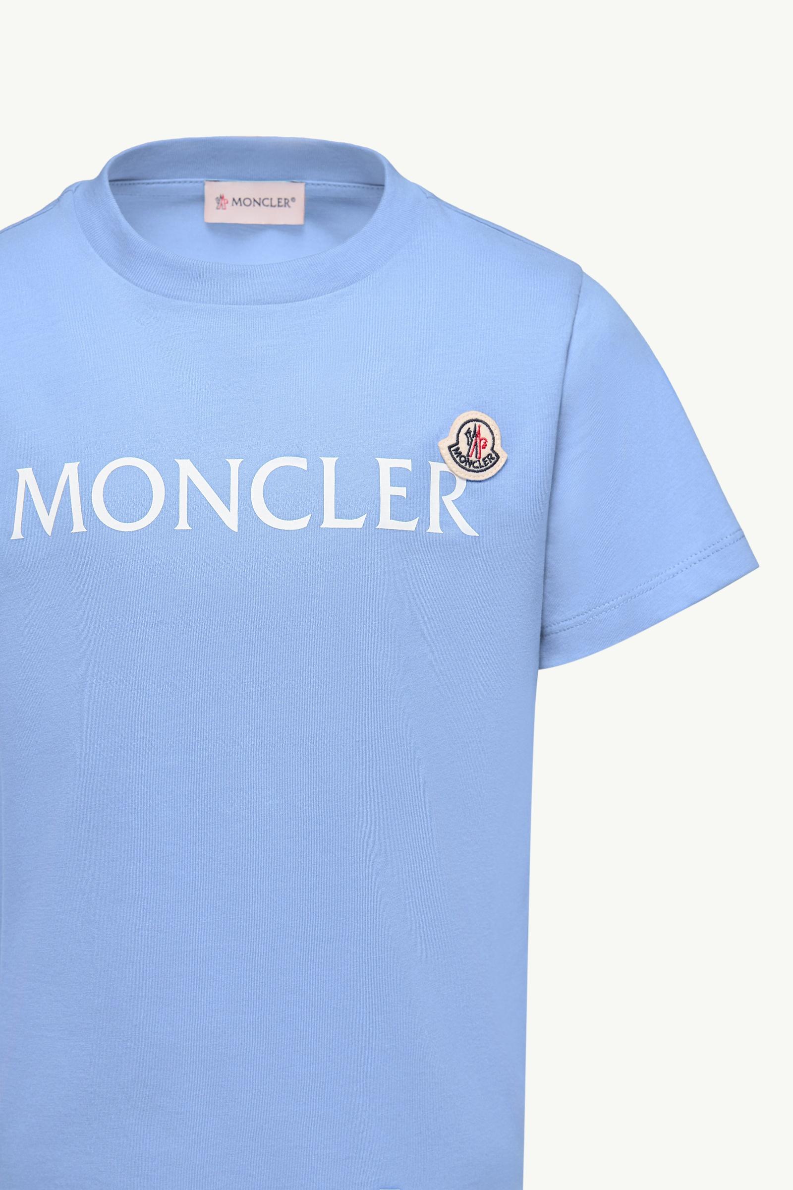 Light Blue Logo Cotton T-Shirt - Polos & T-shirts for Children