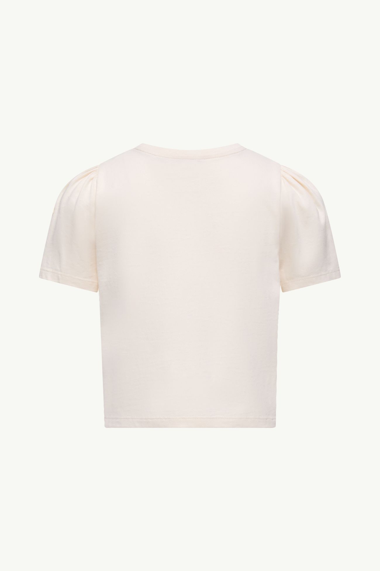 Camisa de mezcla de algodón con estampado de logotipo floral Niña Blanco Marfil Moncler 3