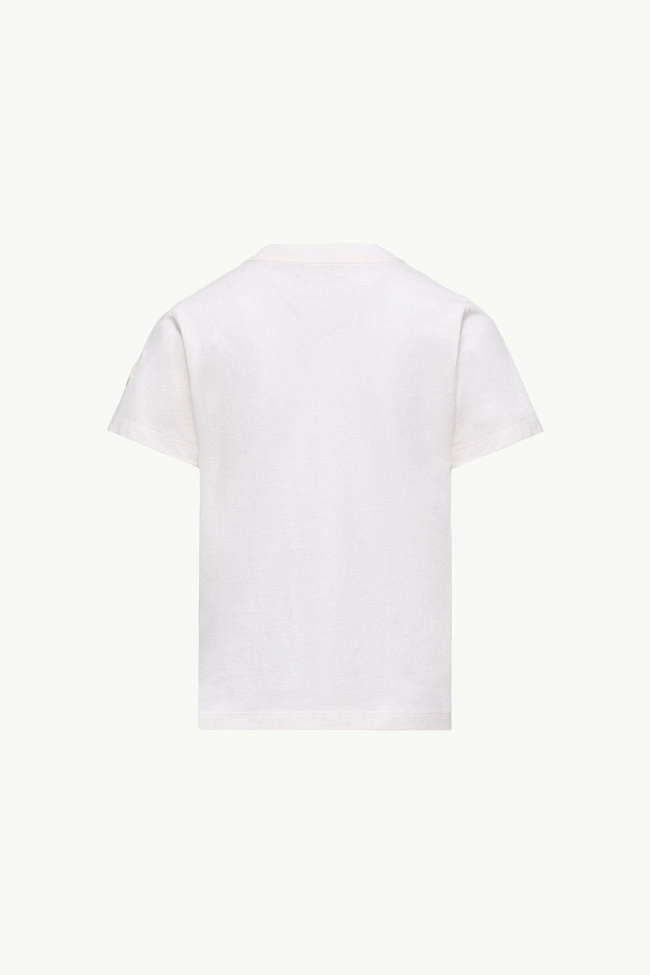 Camiseta de algodón con estampado de logotipo Niño Blanco Moncler 2
