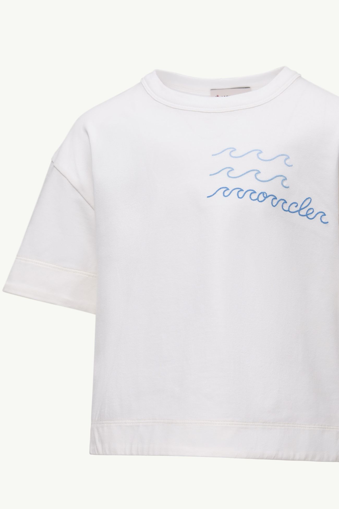 로고 코튼 저지 티셔츠 키즈 여아 화이트 Moncler 2