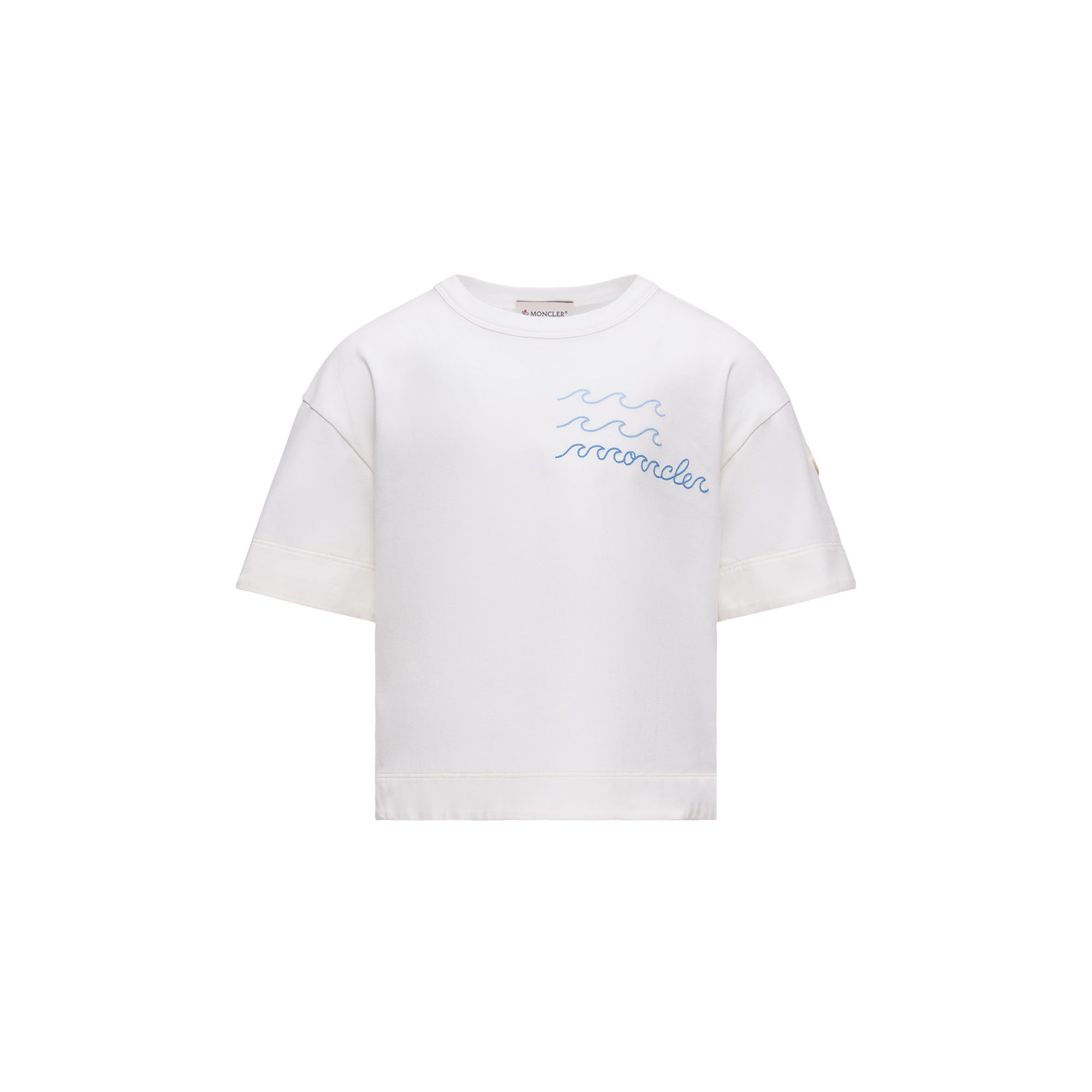Moncler  T-Shirt Aus Baumwolljersey Mit Logo für Mädchen in Weiss in Größe: 8J