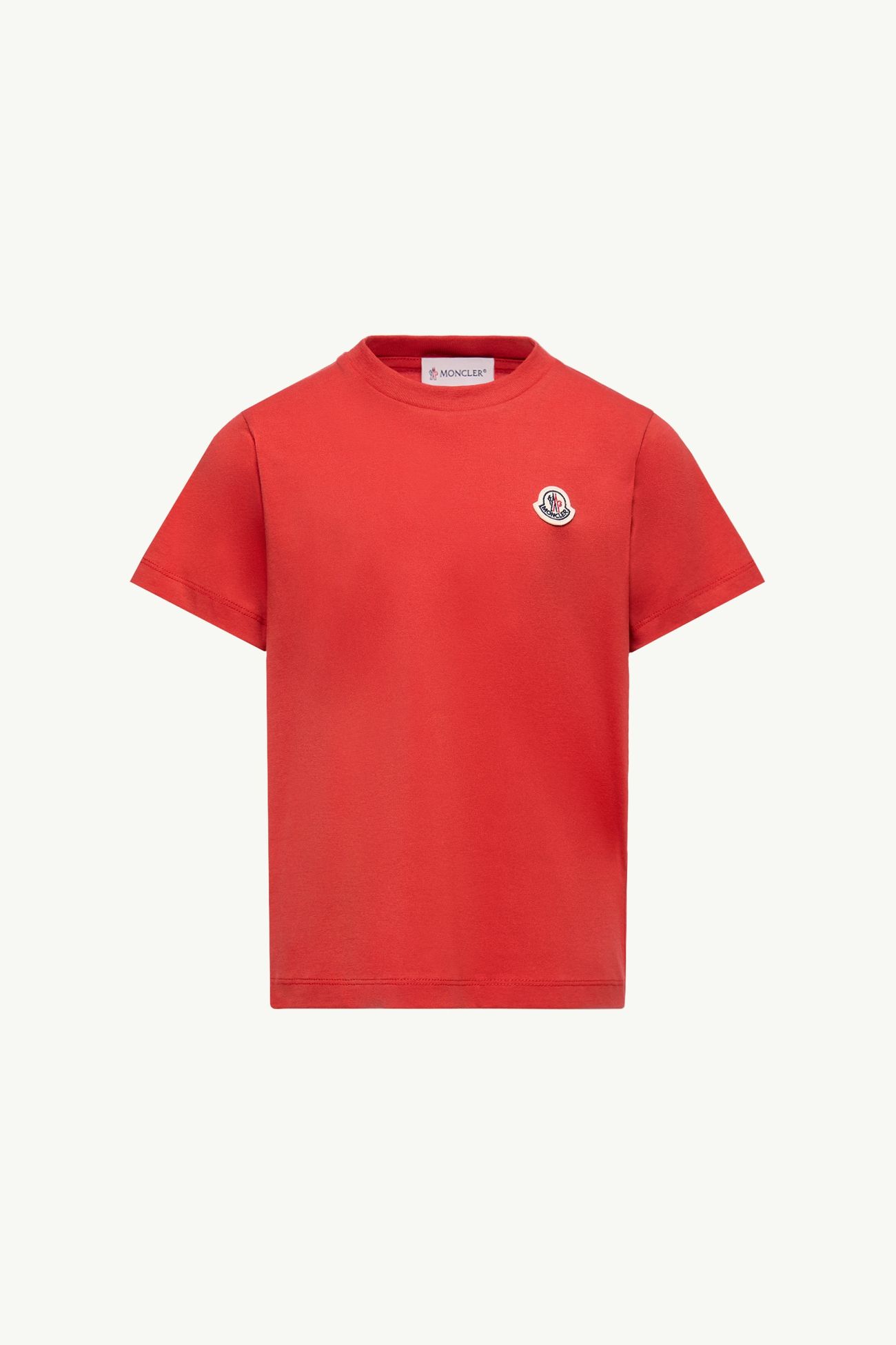 Logo Patch Cotton T-Shirt (Pack of Three) Boy Blue & White & Red Moncler 1