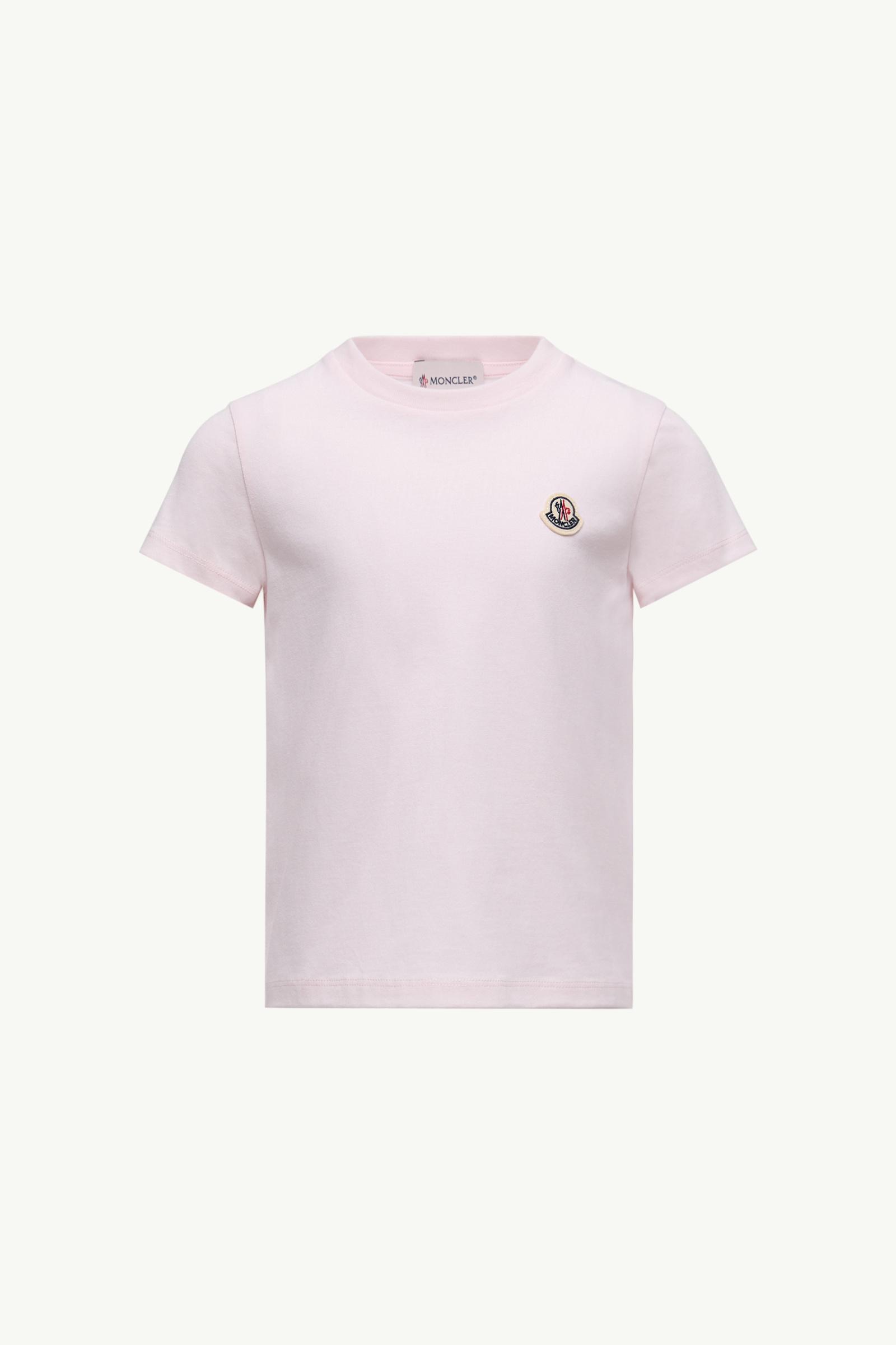 Pink & Yellow & Beige Logo Patch Cotton T-Shirt (Pack of Three