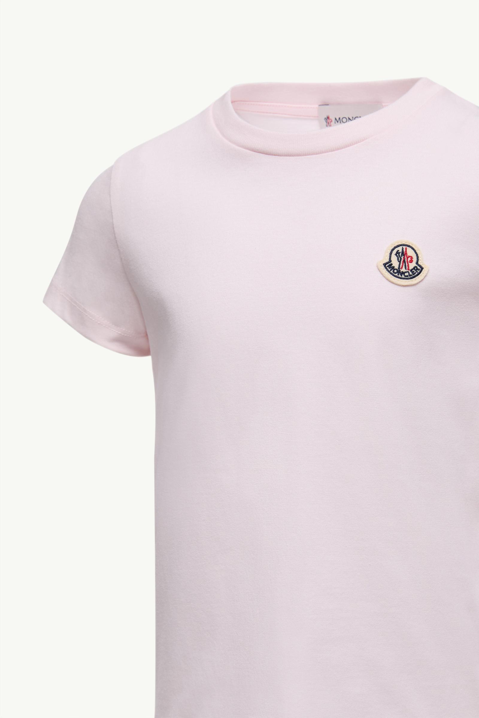 Pink & Yellow & Beige Logo Patch Cotton T-Shirt (Pack of Three