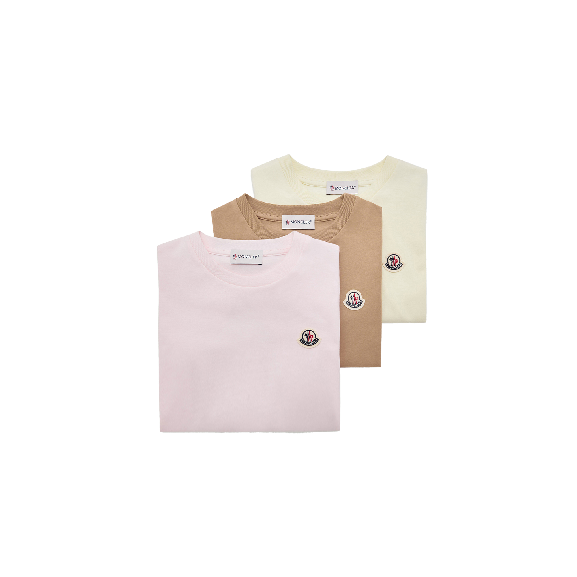Moncler  Logo Patch Cotton T-Shirt (Pack Of Three) for Girls, Size: 14Y