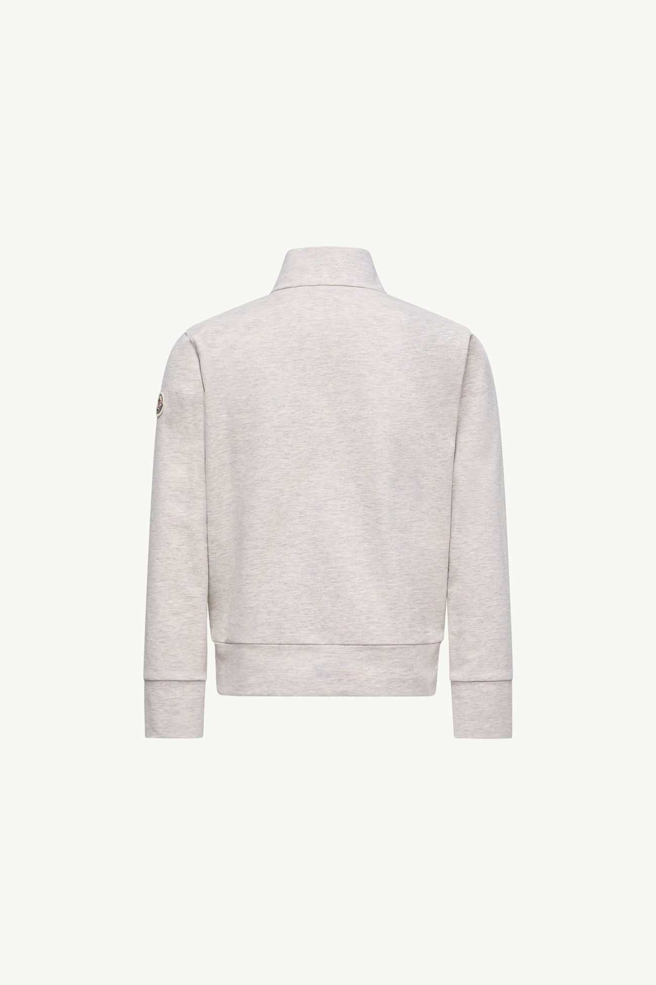 Rollkragenpullover aus Stretch-Baumwolle mit Logowappen Jungen Eisgrau Moncler 2