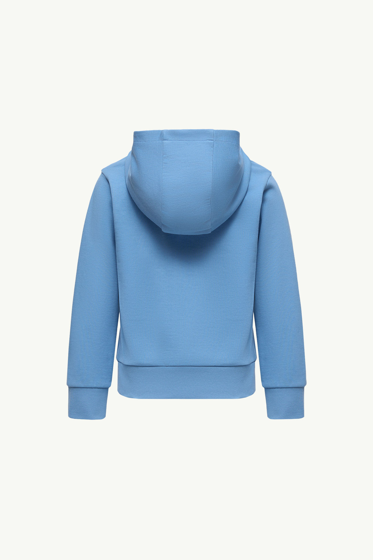 Felpa logata con cappuccio in cotone Bambino Celeste Moncler 2