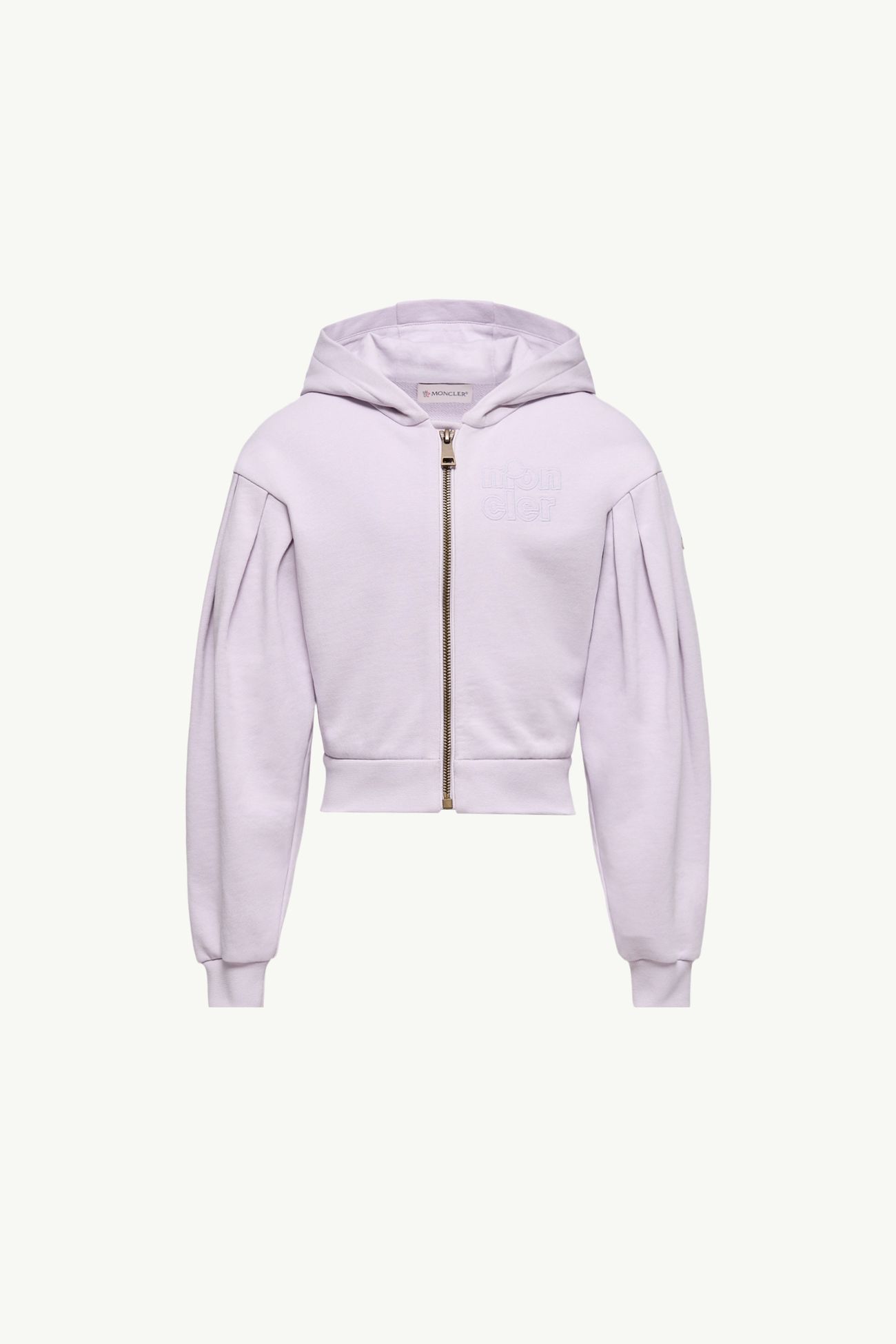 女童刺绣拉链棉质连帽卫衣 女童 紫丁香 Moncler 0