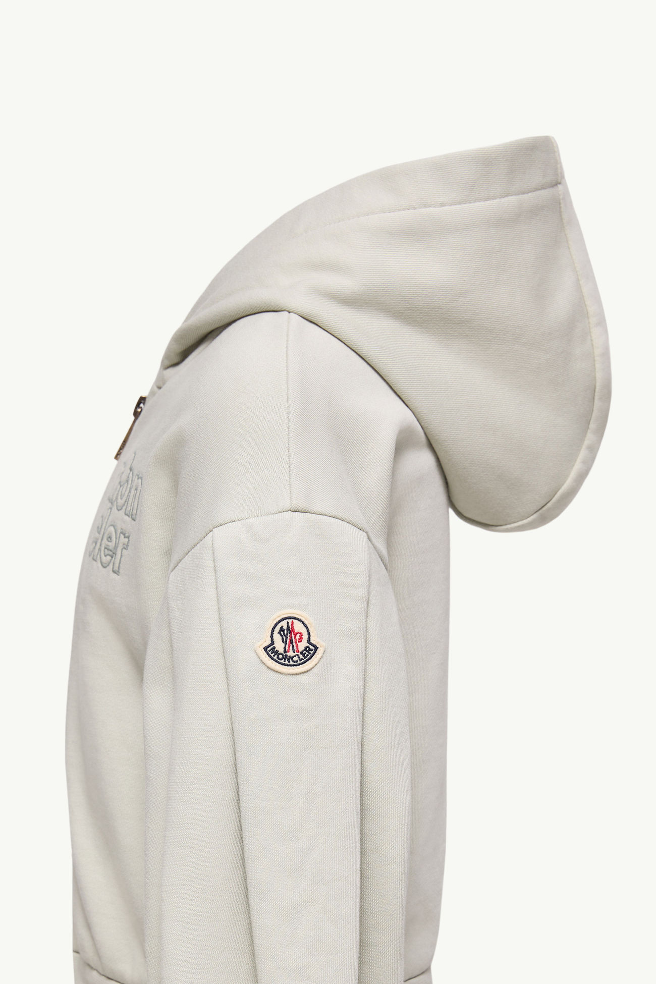 女童刺绣拉链棉质连帽卫衣 女童 浅绿色 Moncler 1