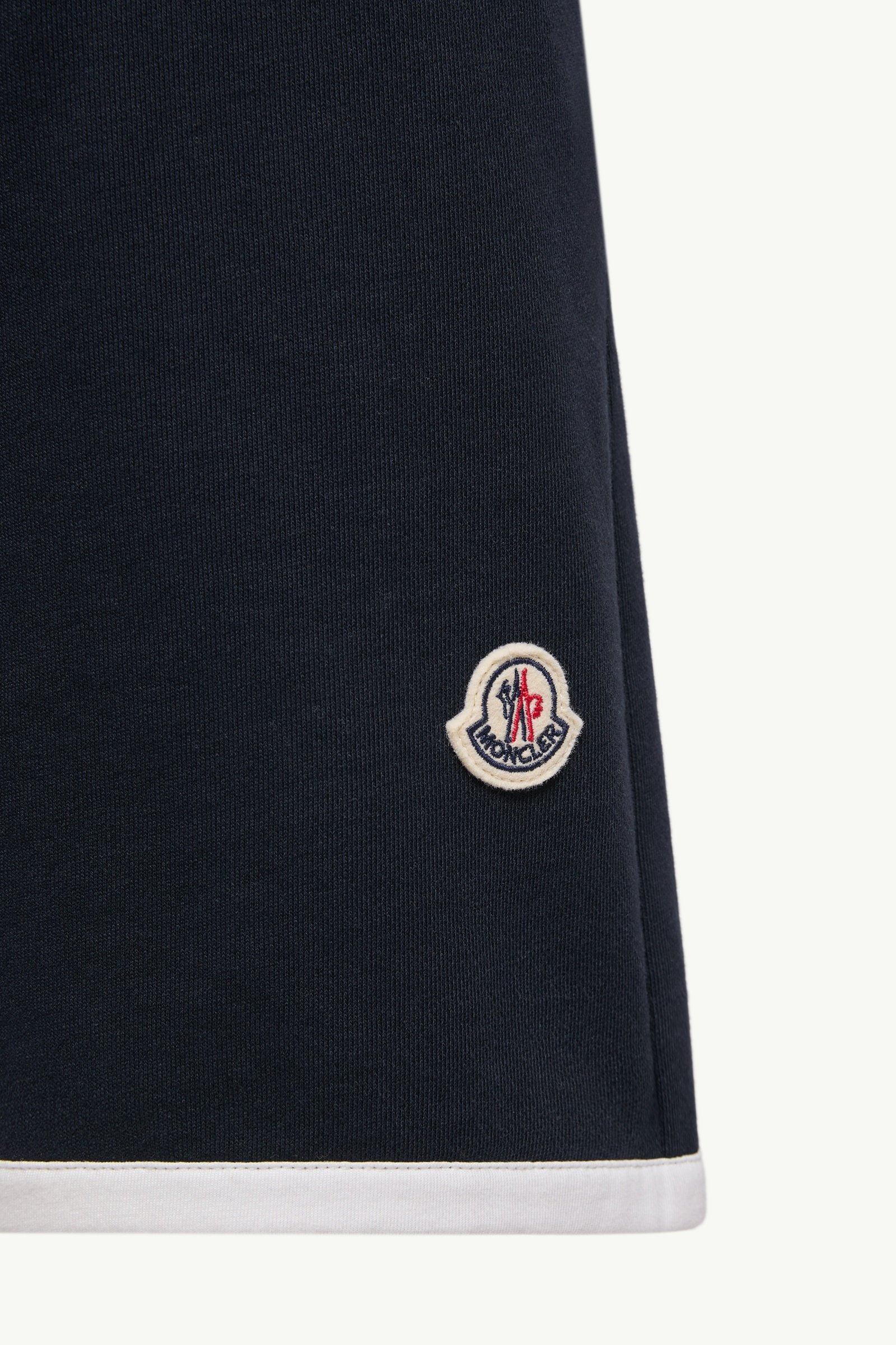 Navy Blue Logo Stretch Cotton Fleece Shorts - Pants & Tracksuits