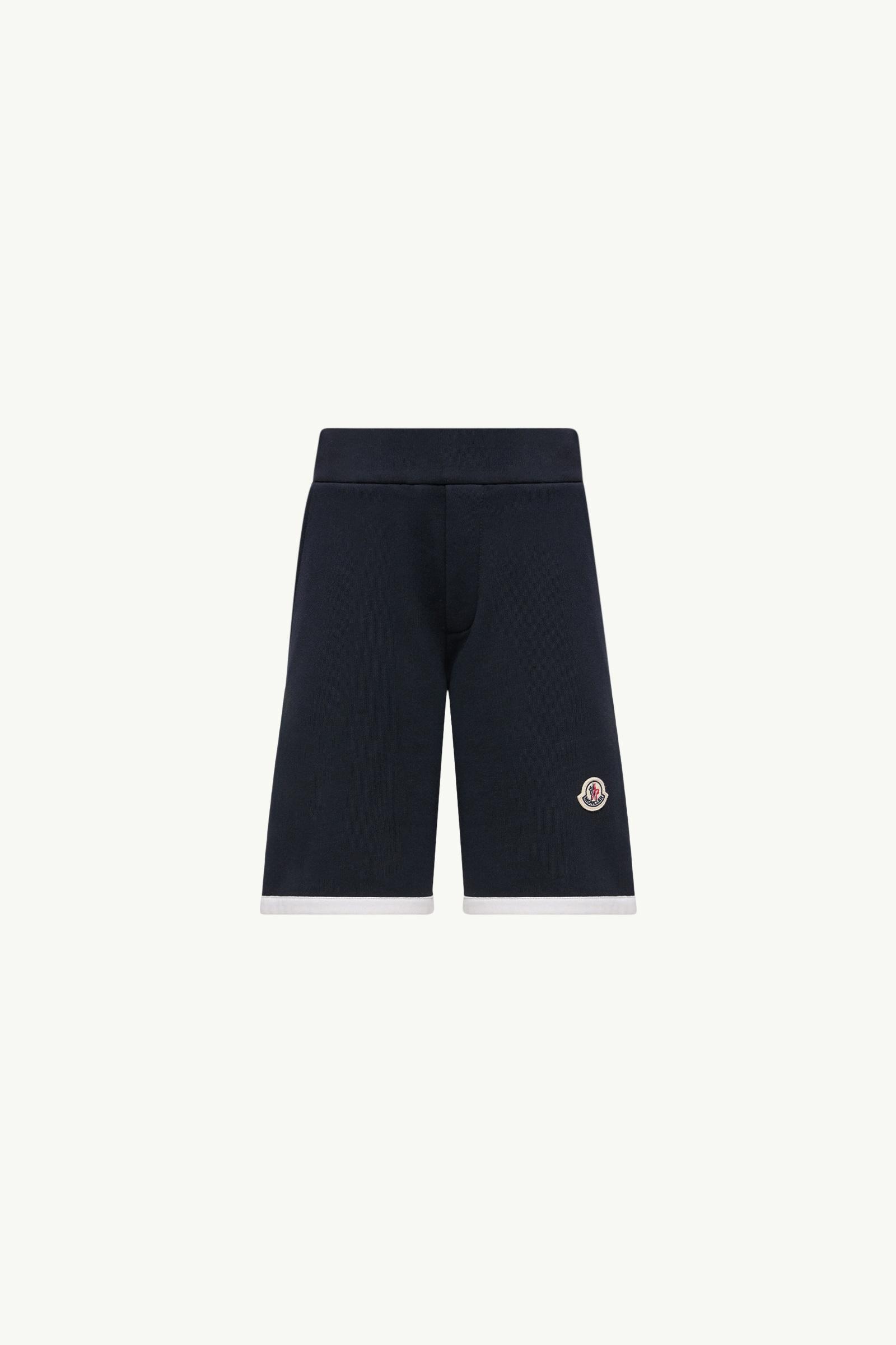 MONCLER★XXLサイズ★ネイビー★ショートパンツ logo-stretch-cotton-fleece-