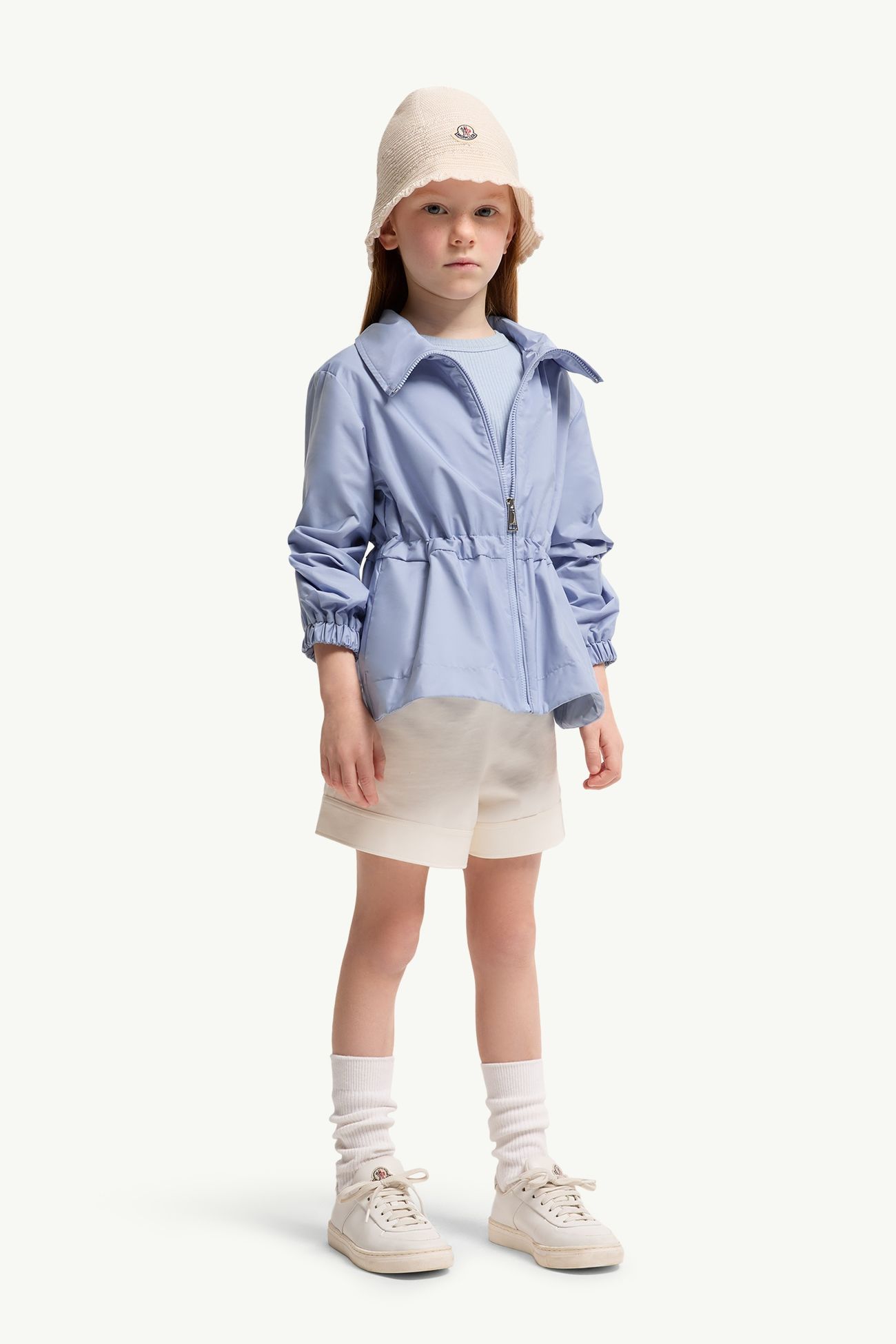 Short en coton à logo Fille Blanc Moncler 1
