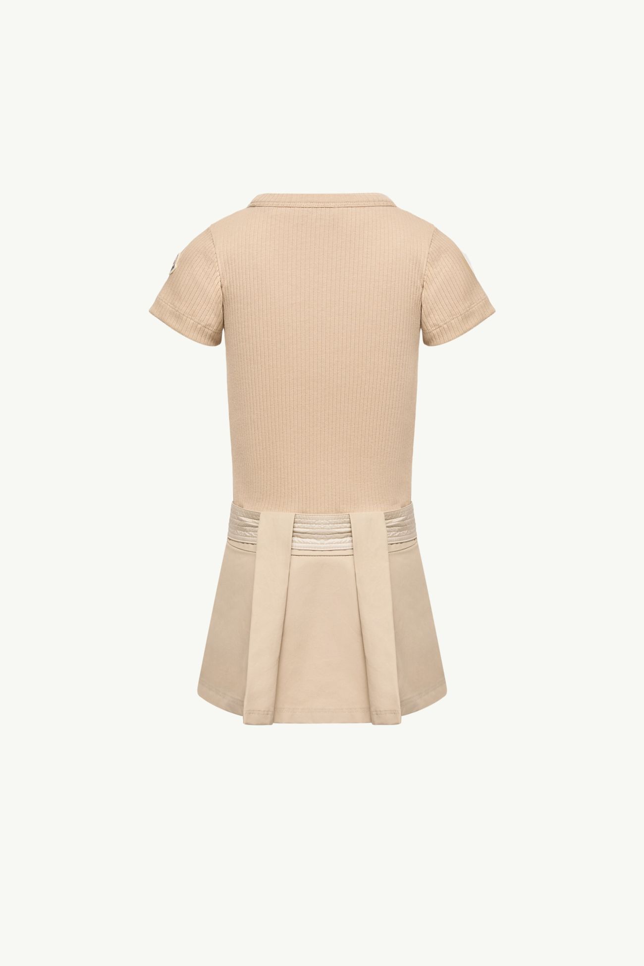 Robe en coton à nœud Fille Beige Moncler 3