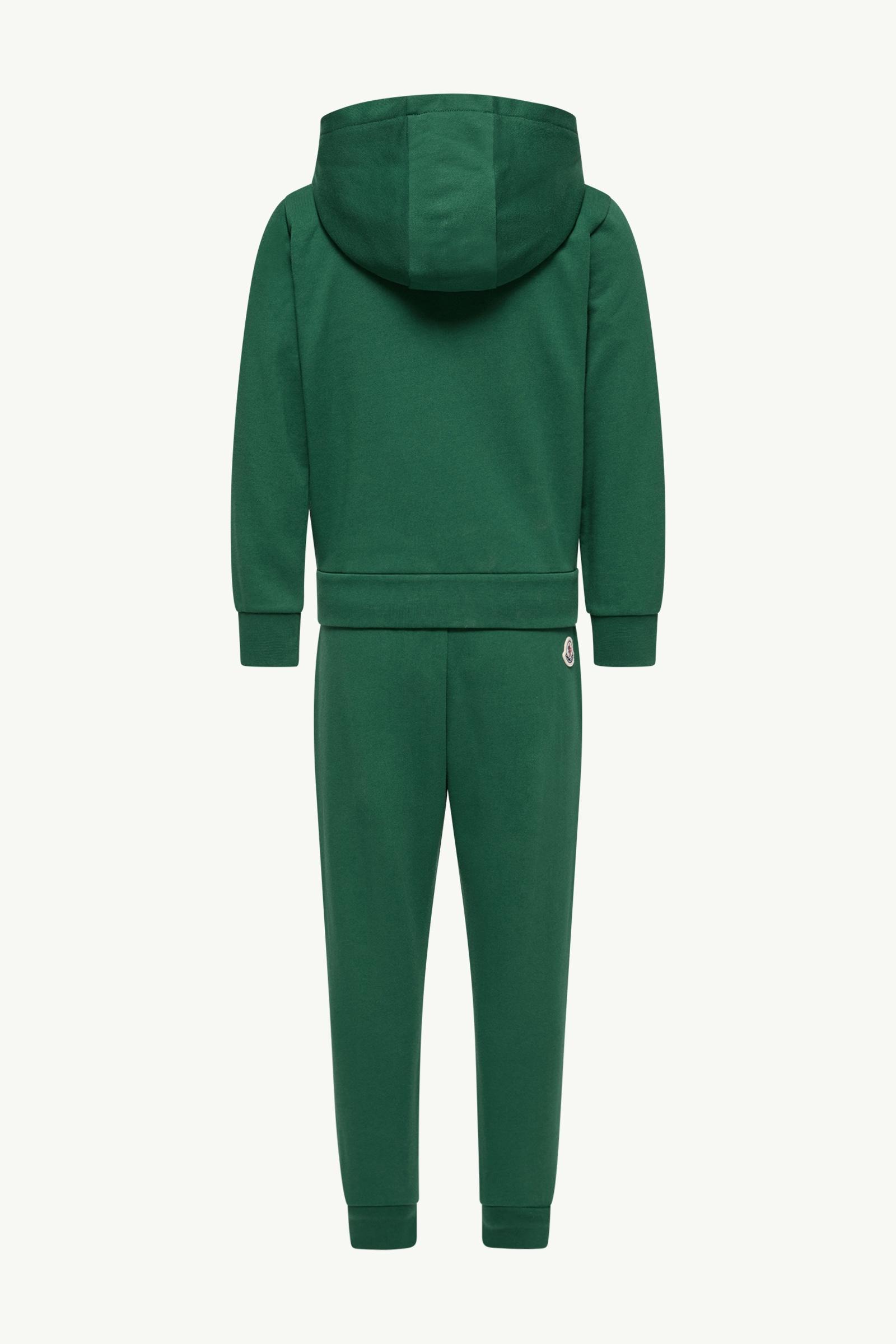Emerald Green Triple Logo Cotton Fleece Sweatsuit - Pants