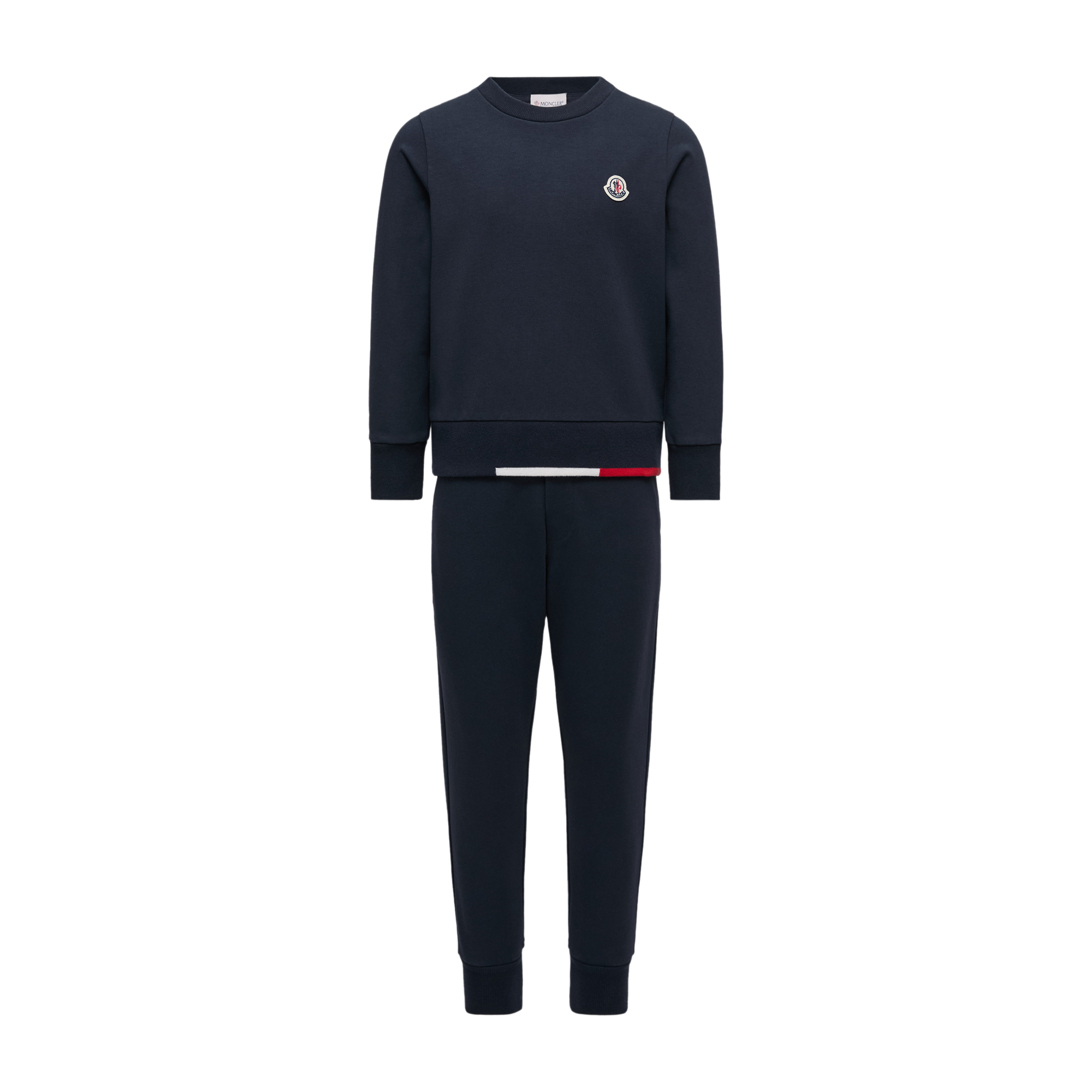 Moncler  Tricolour-Trimmed Cotton Tracksuit Set for Boys in Blue, Size: 4Y