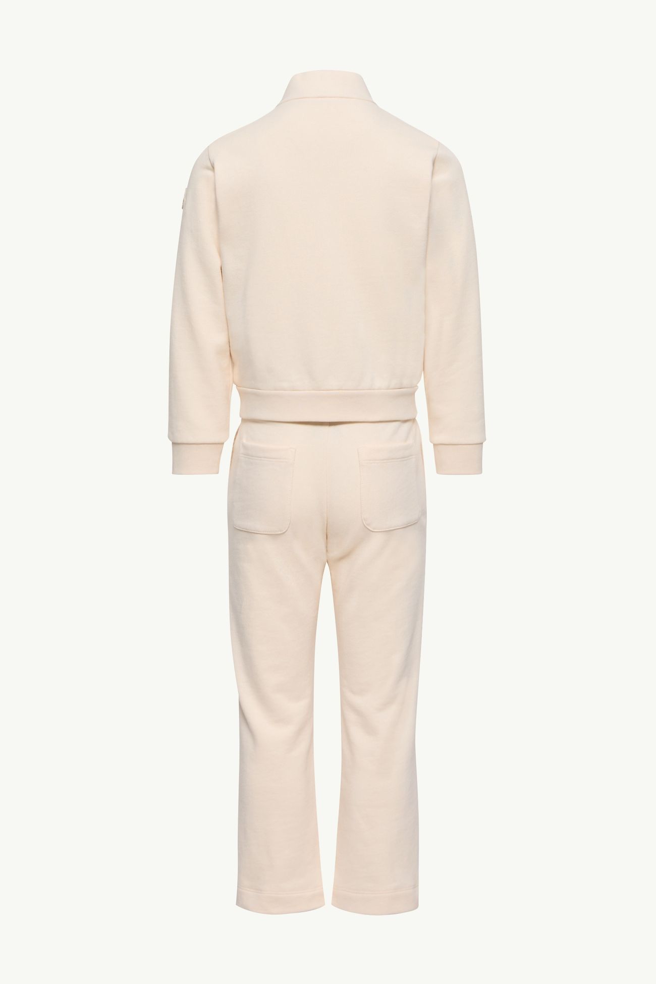 Logo Patch Cotton Sweatsuit Set Girl White Ivory Moncler 3