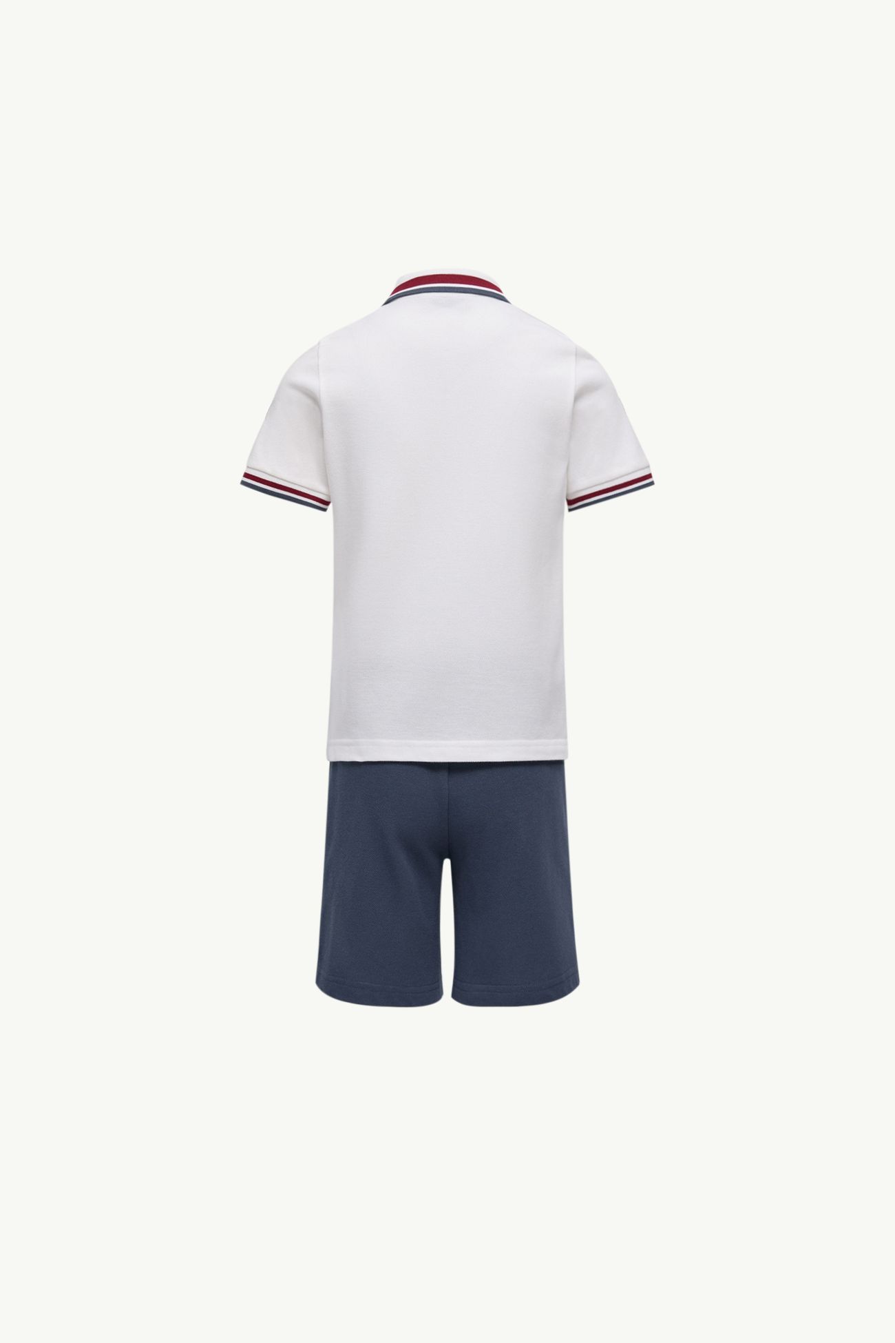 Ensemble en piqué de coton à bordure tricolore Garçon Blanc & Bleu Moncler 3