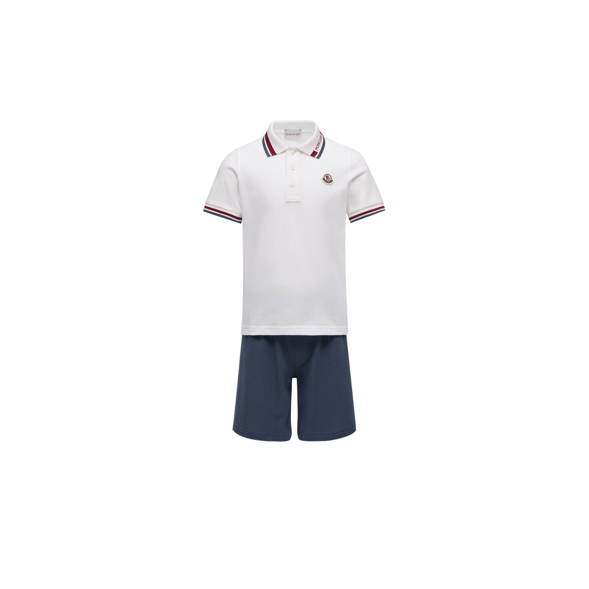 Moncler  Tricolour-Trimmed Cotton Piquet Set for Boys, Size: 10Y